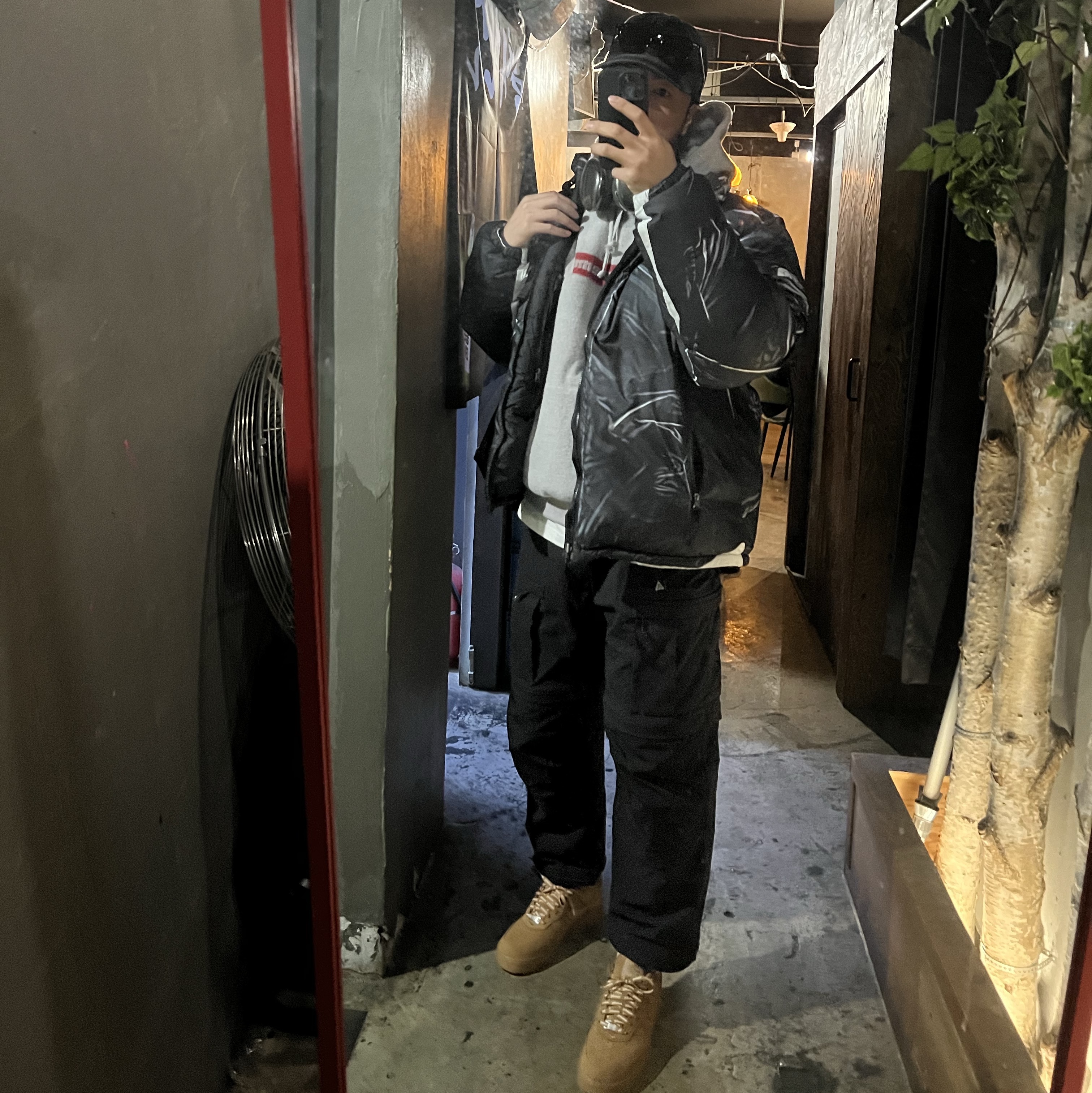 Nike x Supreme Air Force 1 Low Flax, Supreme Inside Out Box Logo Hooded Sweatshirt Heather Grey - 23SS 착용 스타일