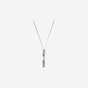 Maison Margiela Twisted Number Logo Bar Necklace Matte Palladium