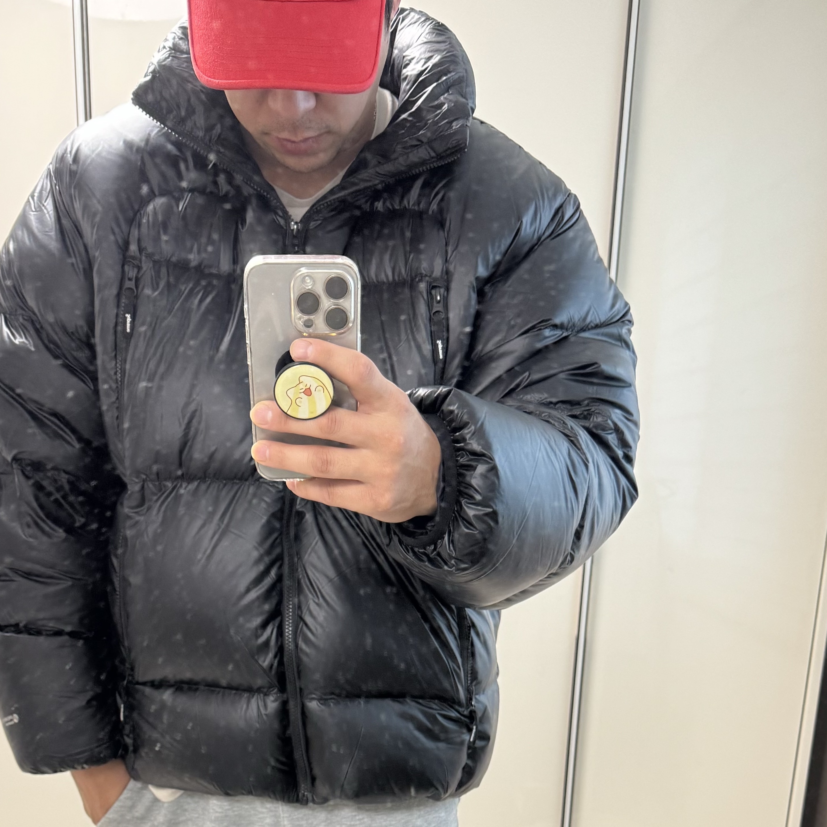 Supreme Featherweight Down Puffer Jacket Black - 23FW 착용 스타일 - 2