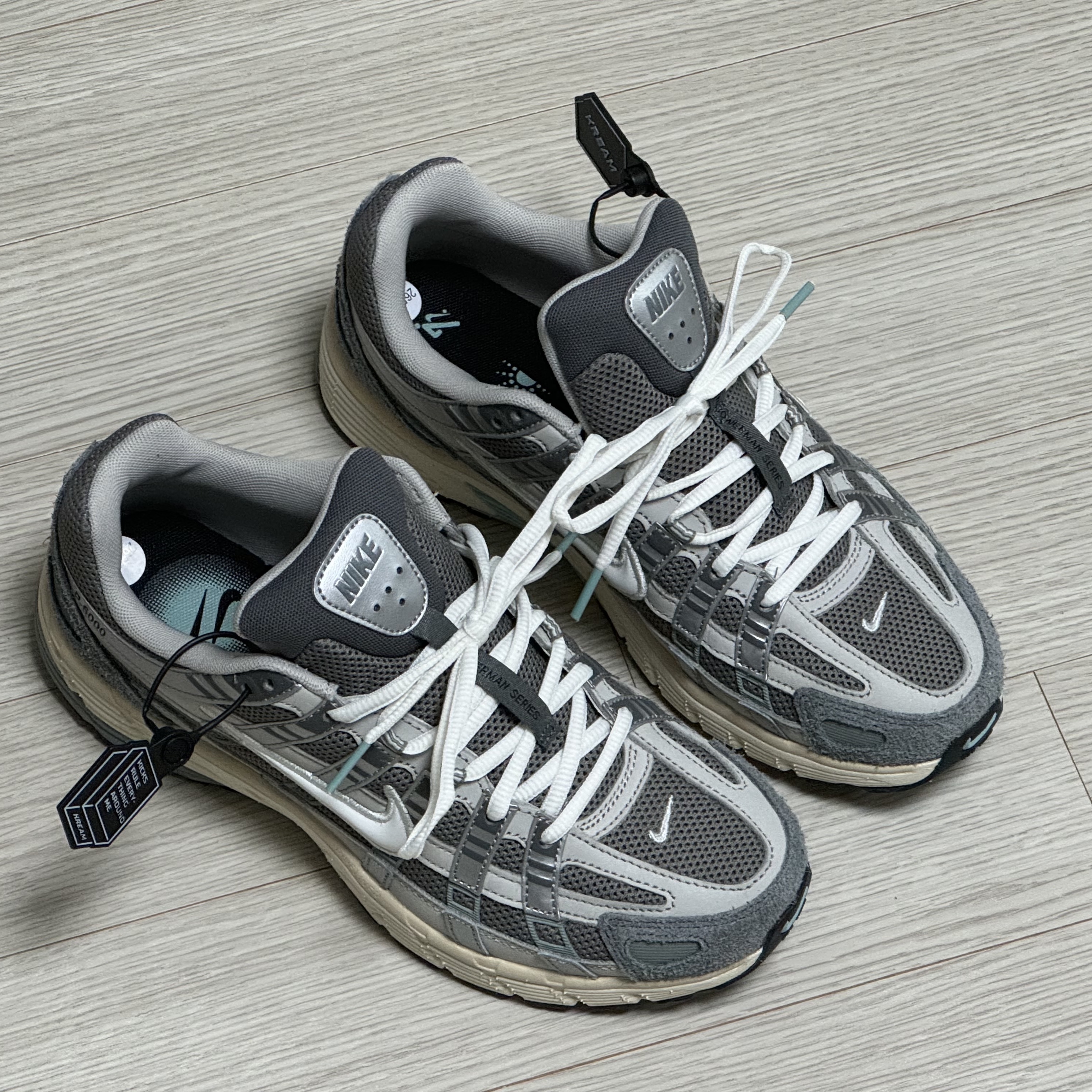 Nike P-6000 Flat Pewter Light Iron Ore 착용 스타일