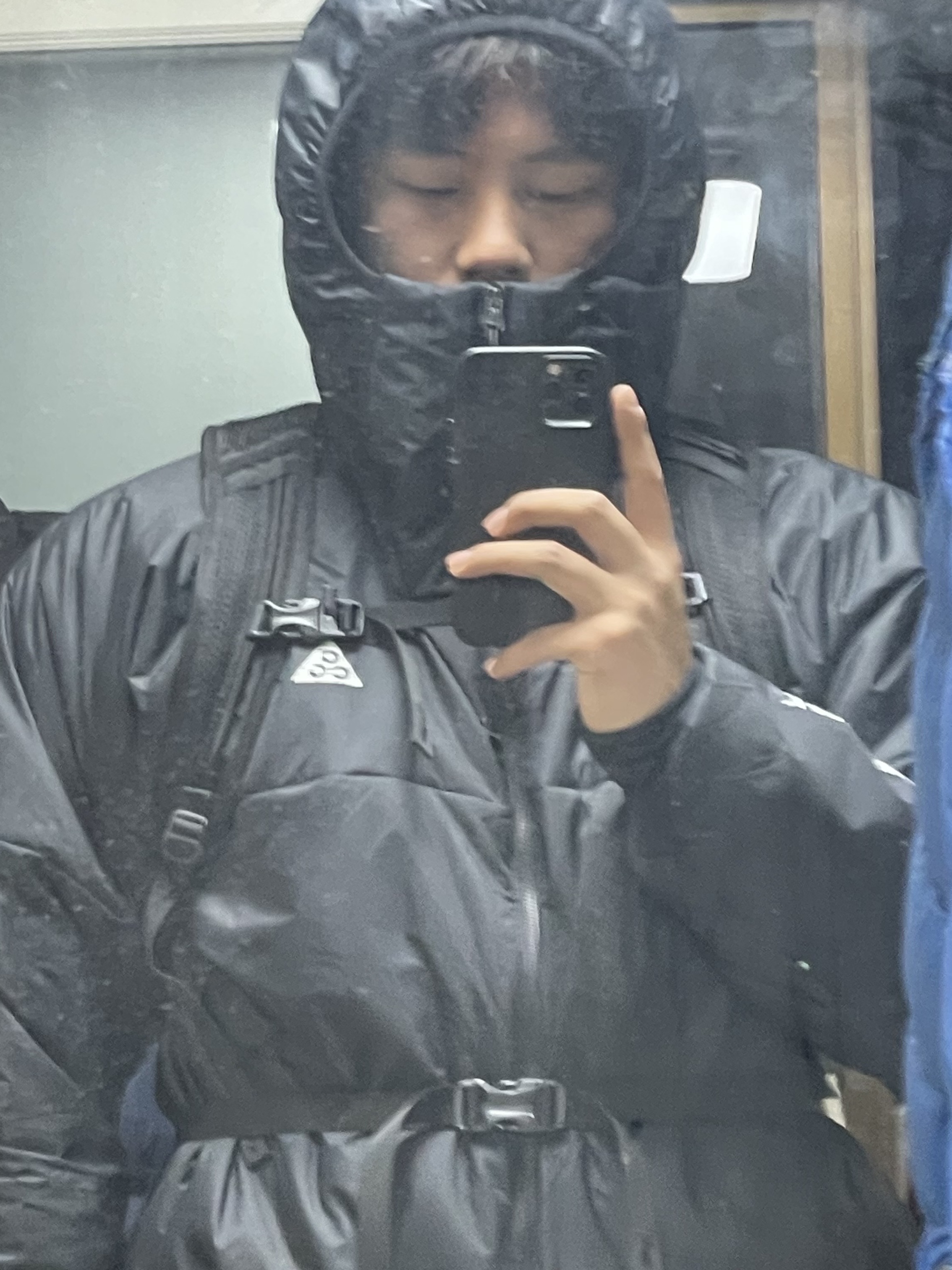 Nike ACG Therma-Fit ADV Rope De Dope Full Zip Jacket Black Summit White - Asia 착용 스타일