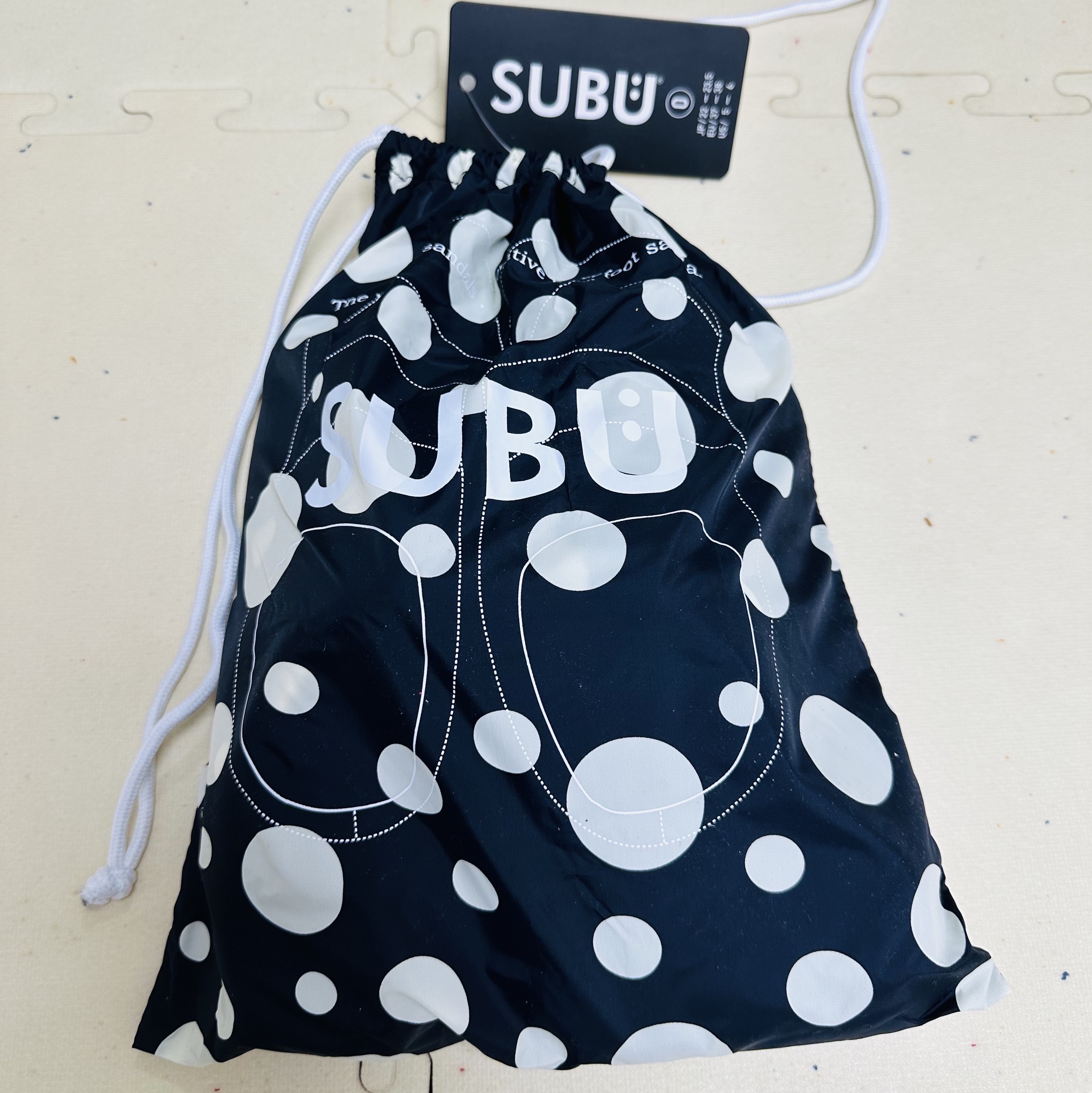 Subu Down Sandal Cream Snow Dot 착용 스타일 - 5
