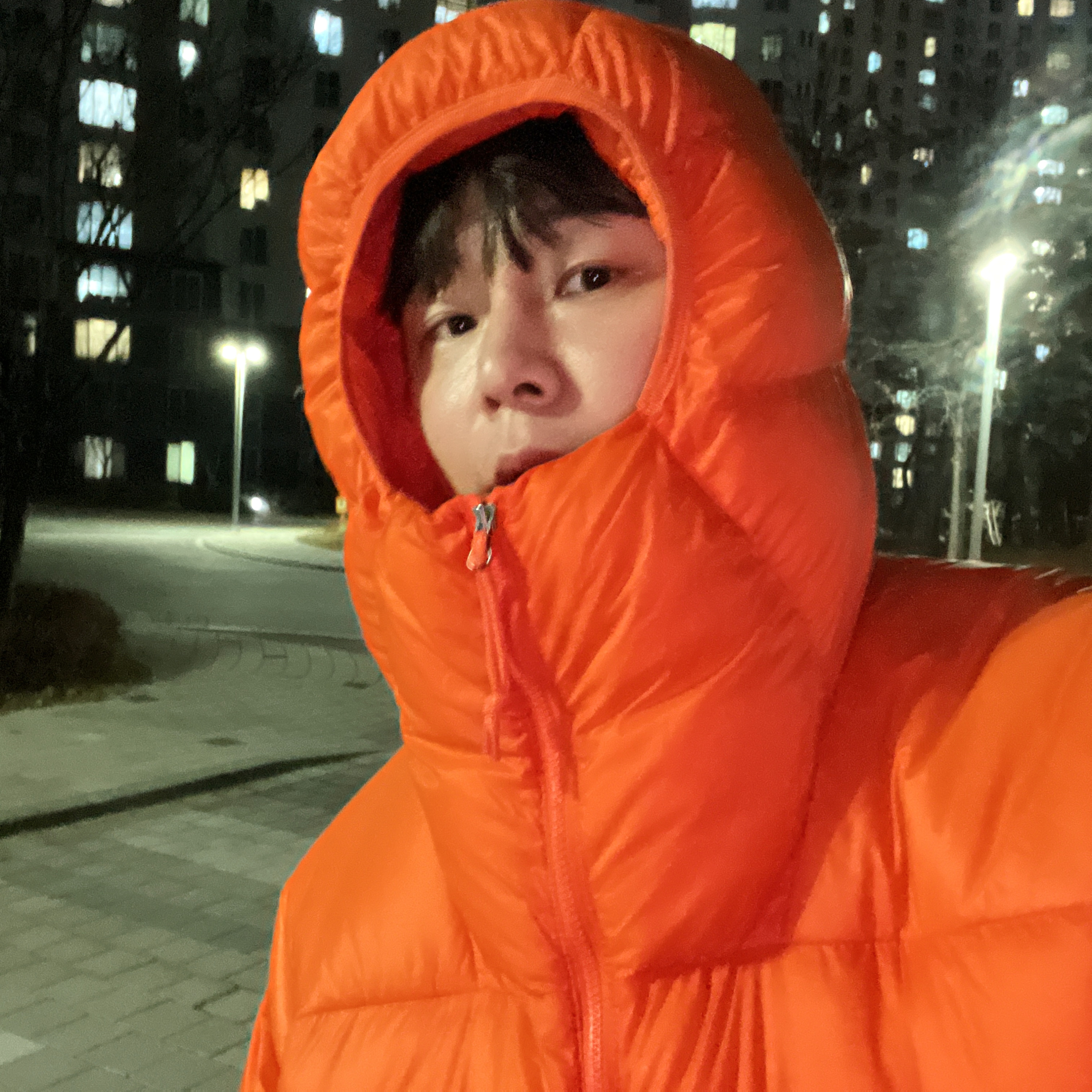 Nike ACG Therma-Fit ADV Lunar Lake Puffer Jacket Safety Orange - Asia, Nike ACG Therma-Fit ADV Lunar Lake Puffer Jacket Black - Asia 착용 스타일