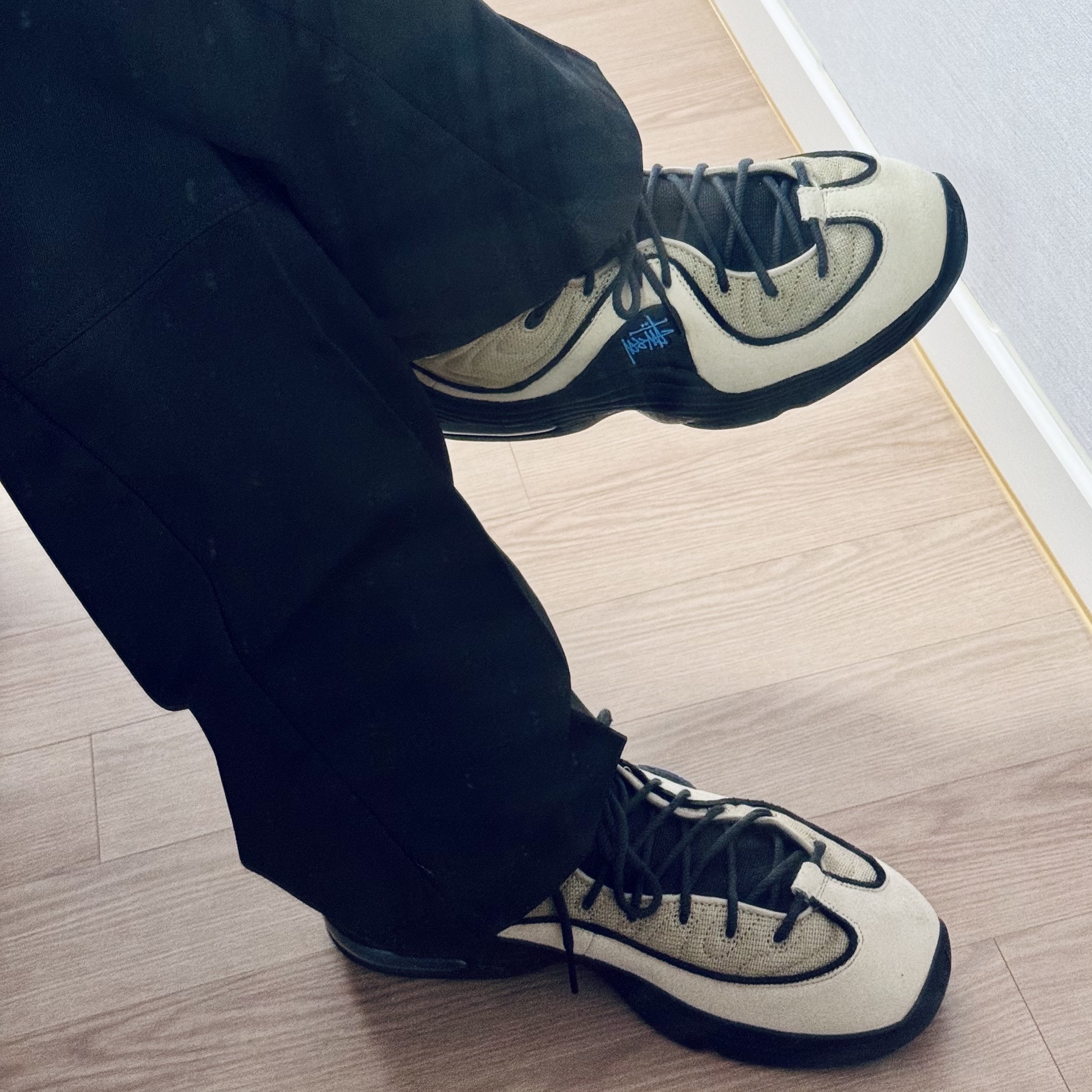 Nike x Stussy Air Penny II Rattan and Limestone 착용 스타일