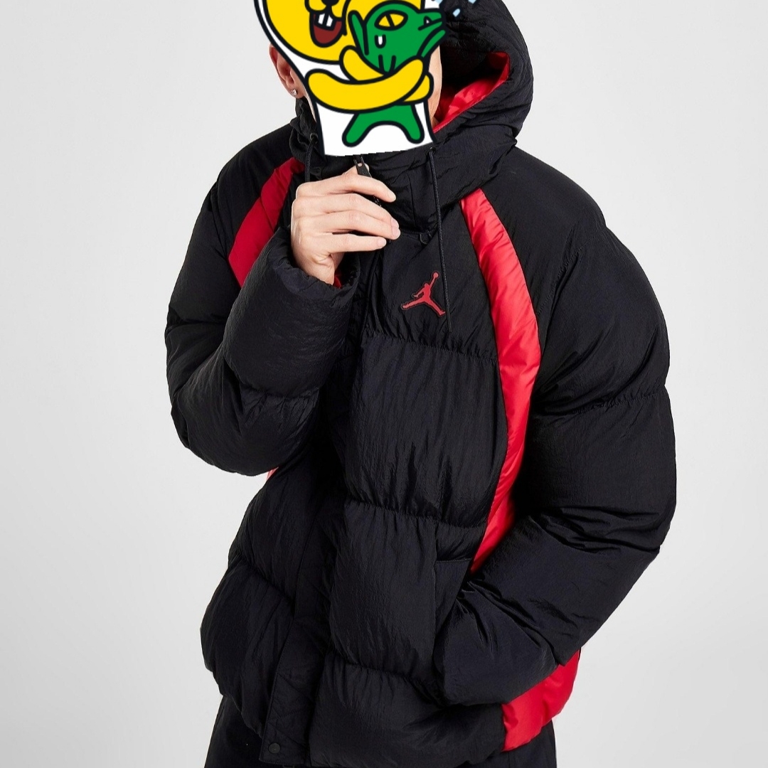 Jordan Essential Puffer Jacket Black - US/EU 착용 스타일 - 2