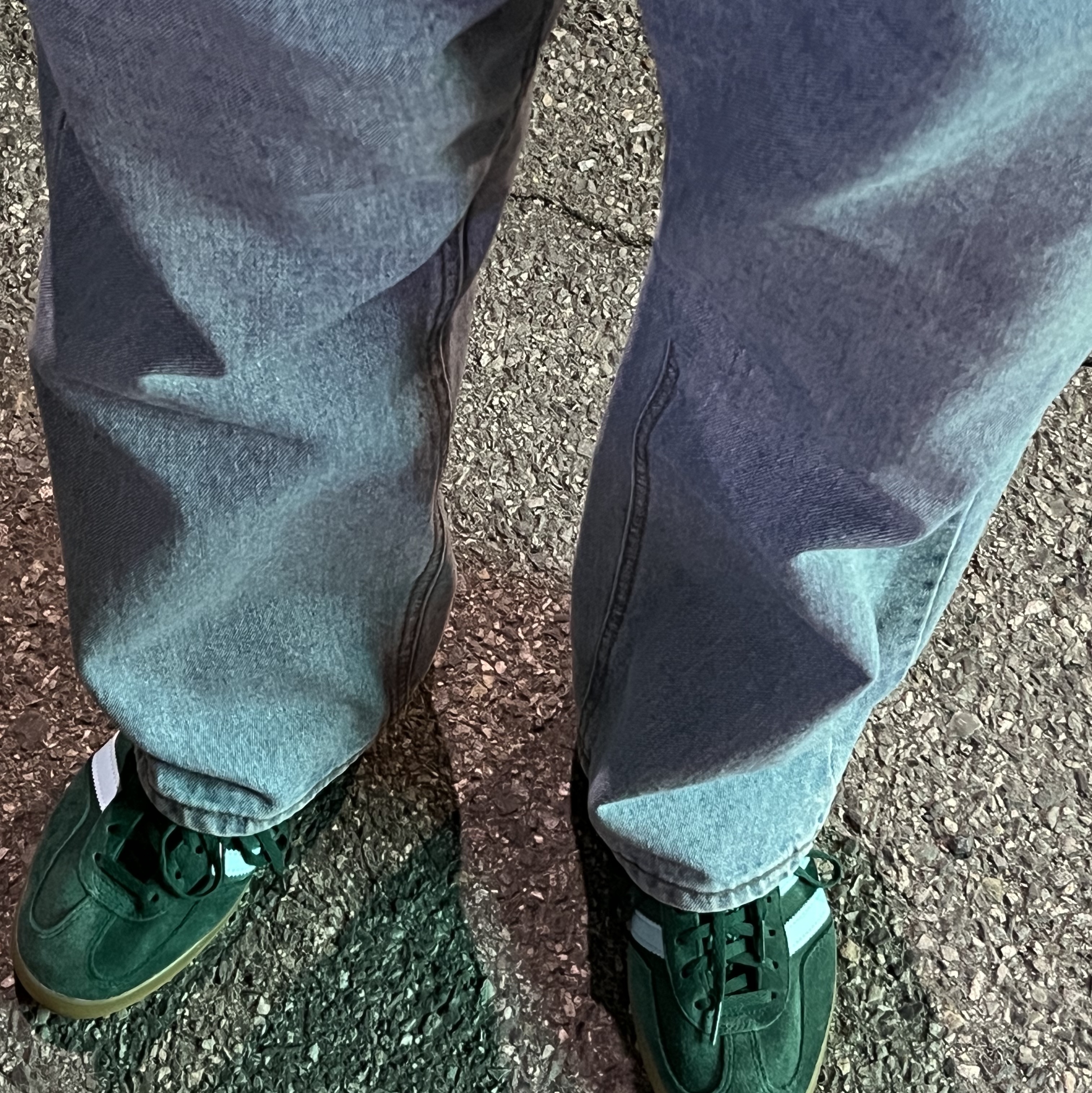 Adidas Gazelle Indoor Collegiate Green Hazy Sky 착용 스타일 - 3