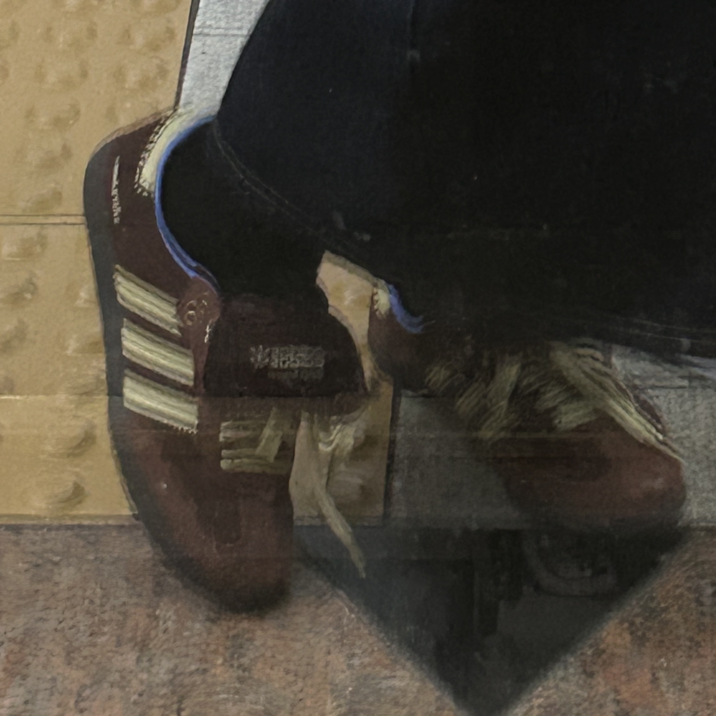 Adidas x Wales Bonner Nylon Samba Fox Brown Sandy Beige 착용 스타일 - 5
