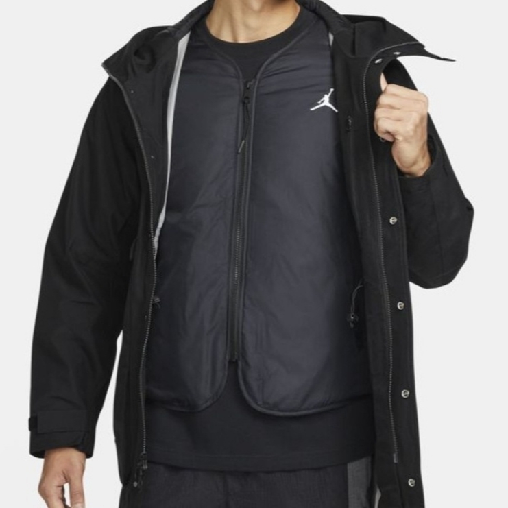 Jordan 23 Engieered Gore-Tex Parka Black - Asia, Jordan 23 Engieered Gore-Tex Parka Light Bone - Asia 착용 스타일 - 2