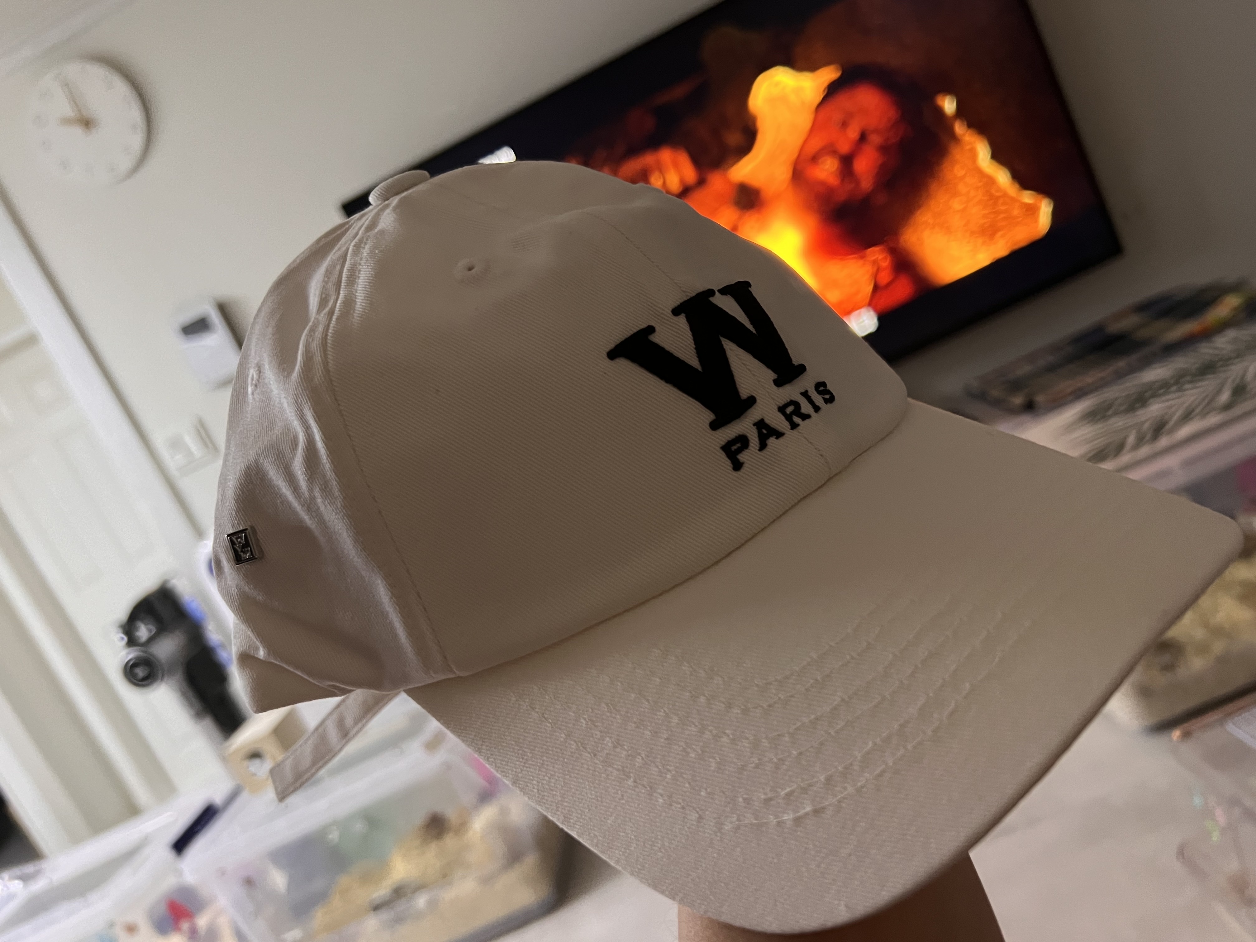 Wooyoungmi W Patch Ball Cap White - 23SS 착용 스타일