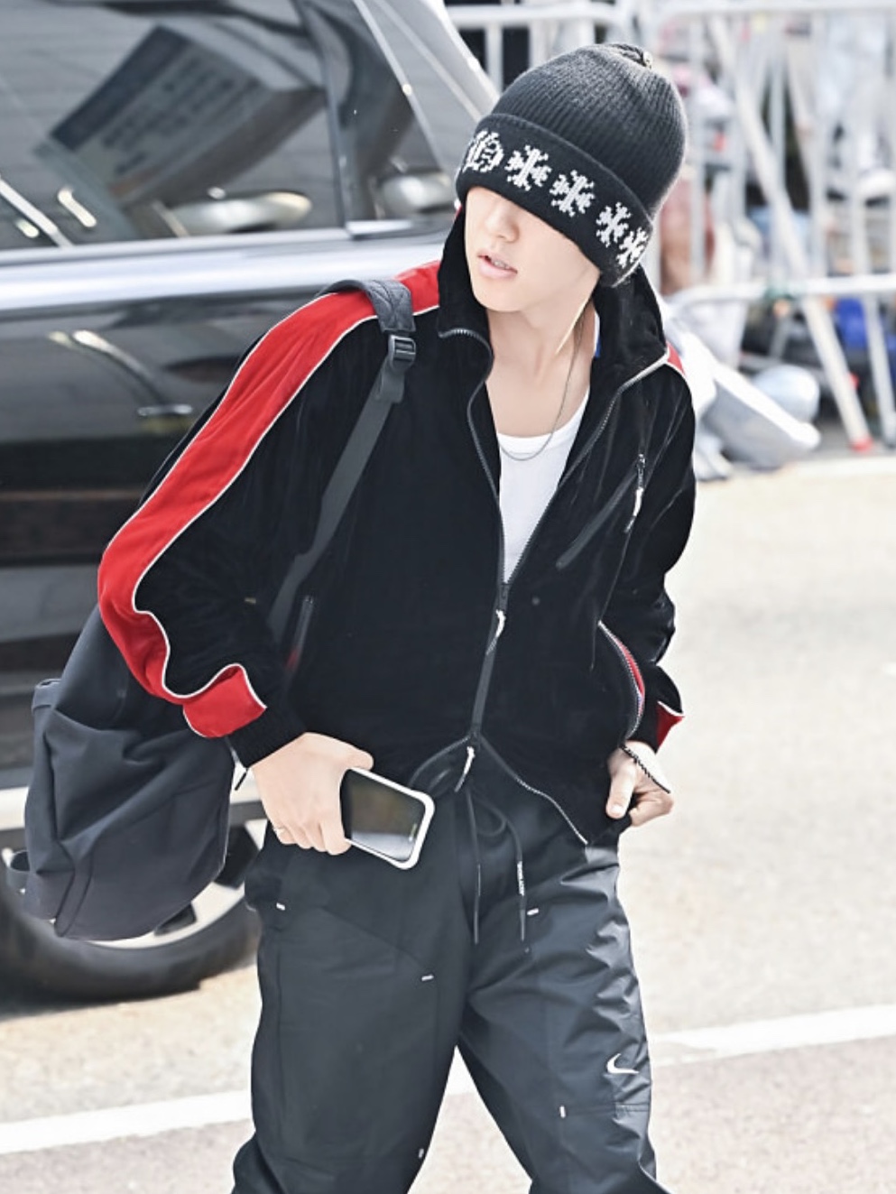 Chrome Hearts Big Daddy Cashmere Beanie Black 착용 스타일