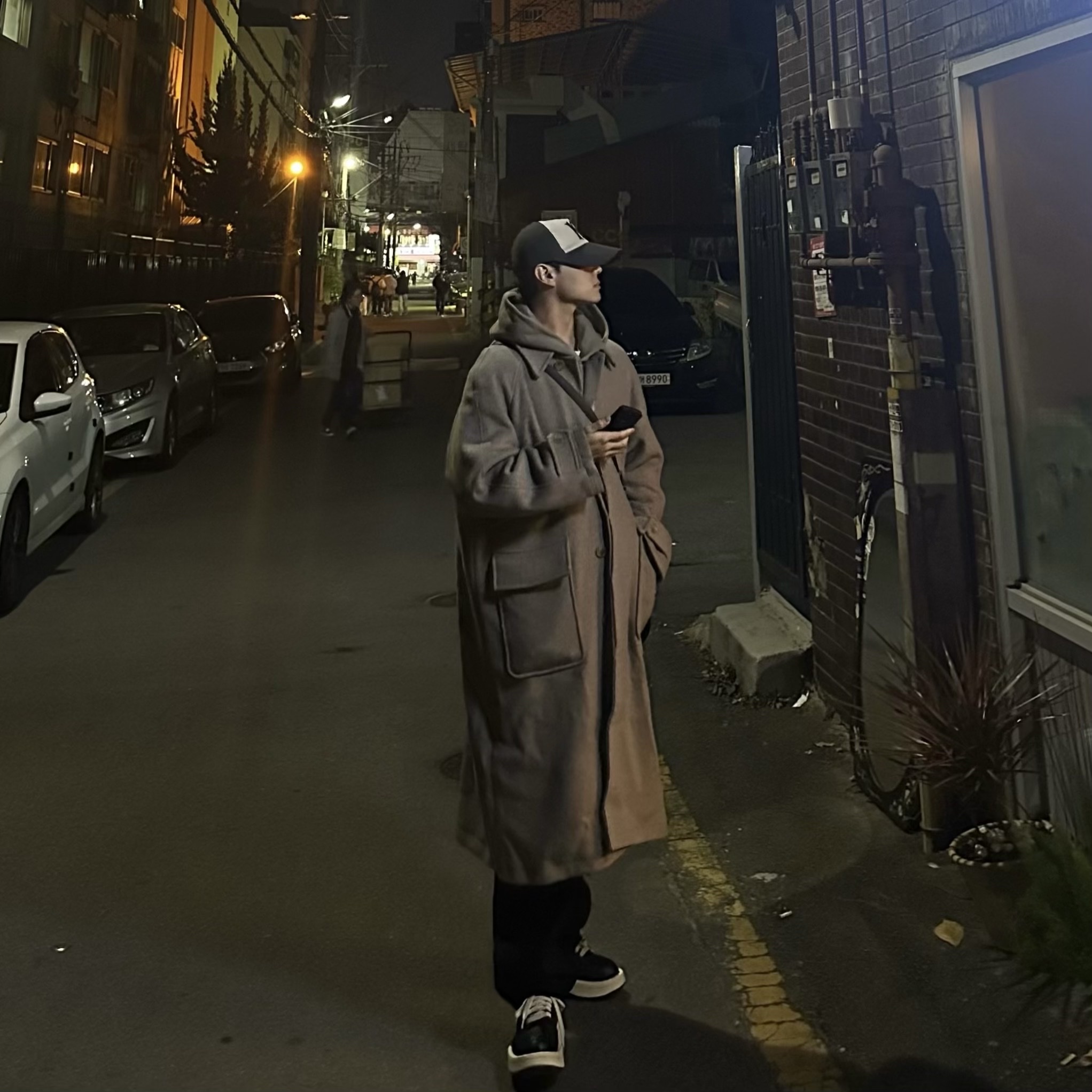 Converse x Drkshdw Turbowpn Black Cream, Essentials 3D Silicon Applique Pullover Hoodie Cement - 20FW 착용 스타일