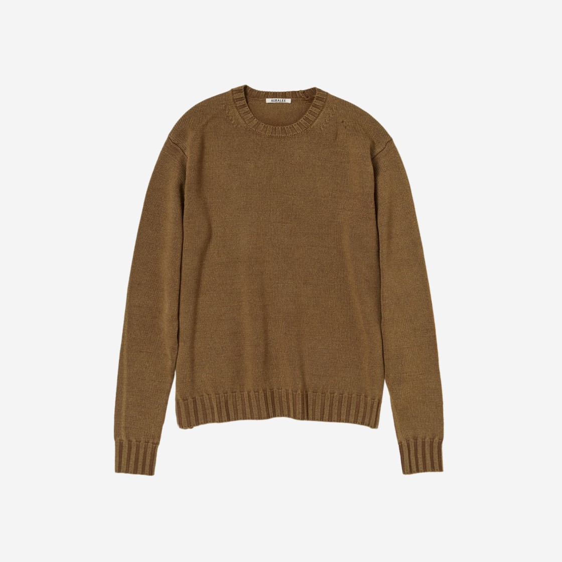 Auralee Washed French Merino Knit P/O Brown - 23AW 상세 이미지 1