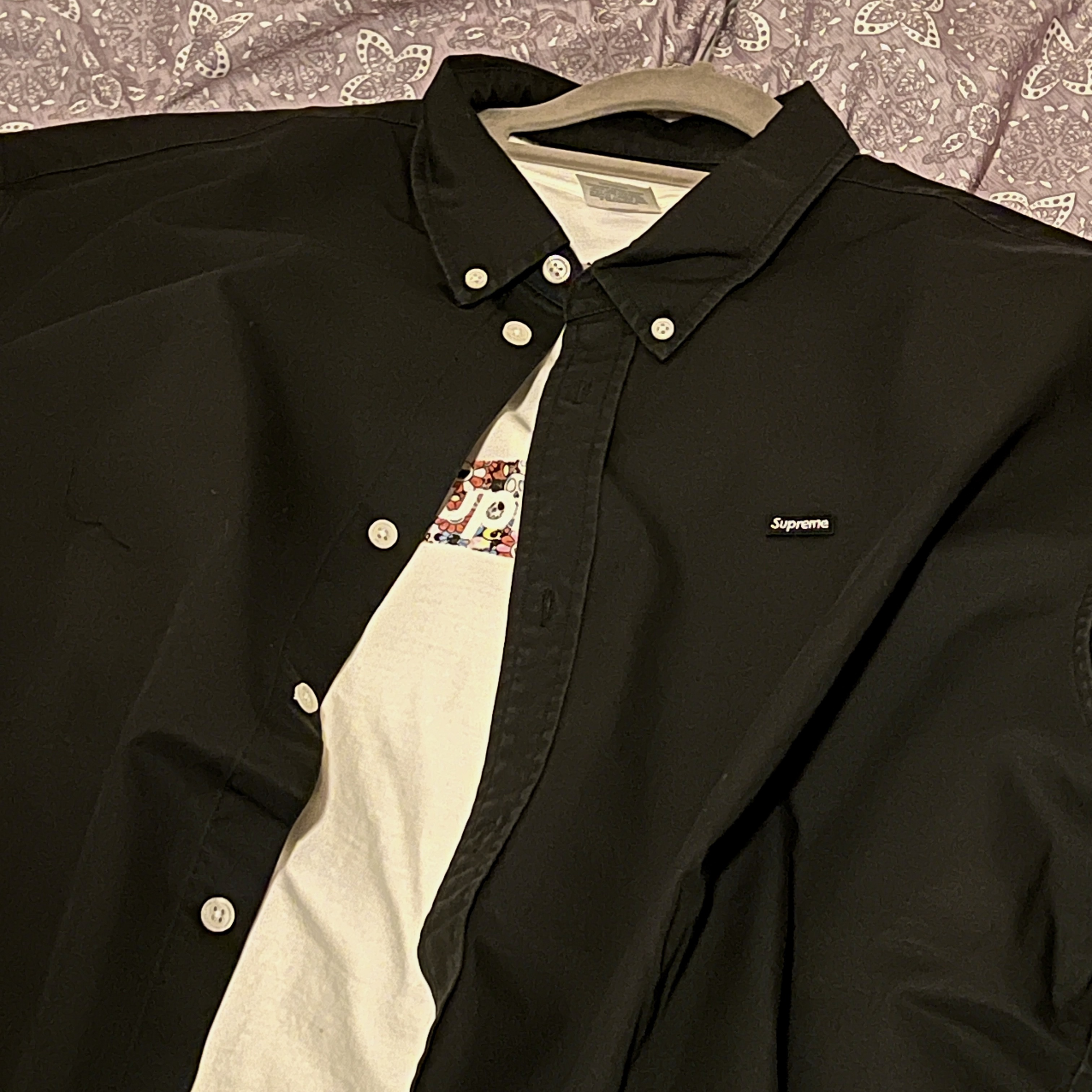 Supreme Small Box Shirt Black - 23FW 착용 스타일 - 2