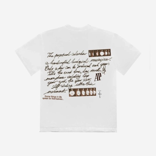 트래비스 스캇 캑터스 잭 x 오데마 피게 퍼페추얼 캘린더 티셔츠 화이트
