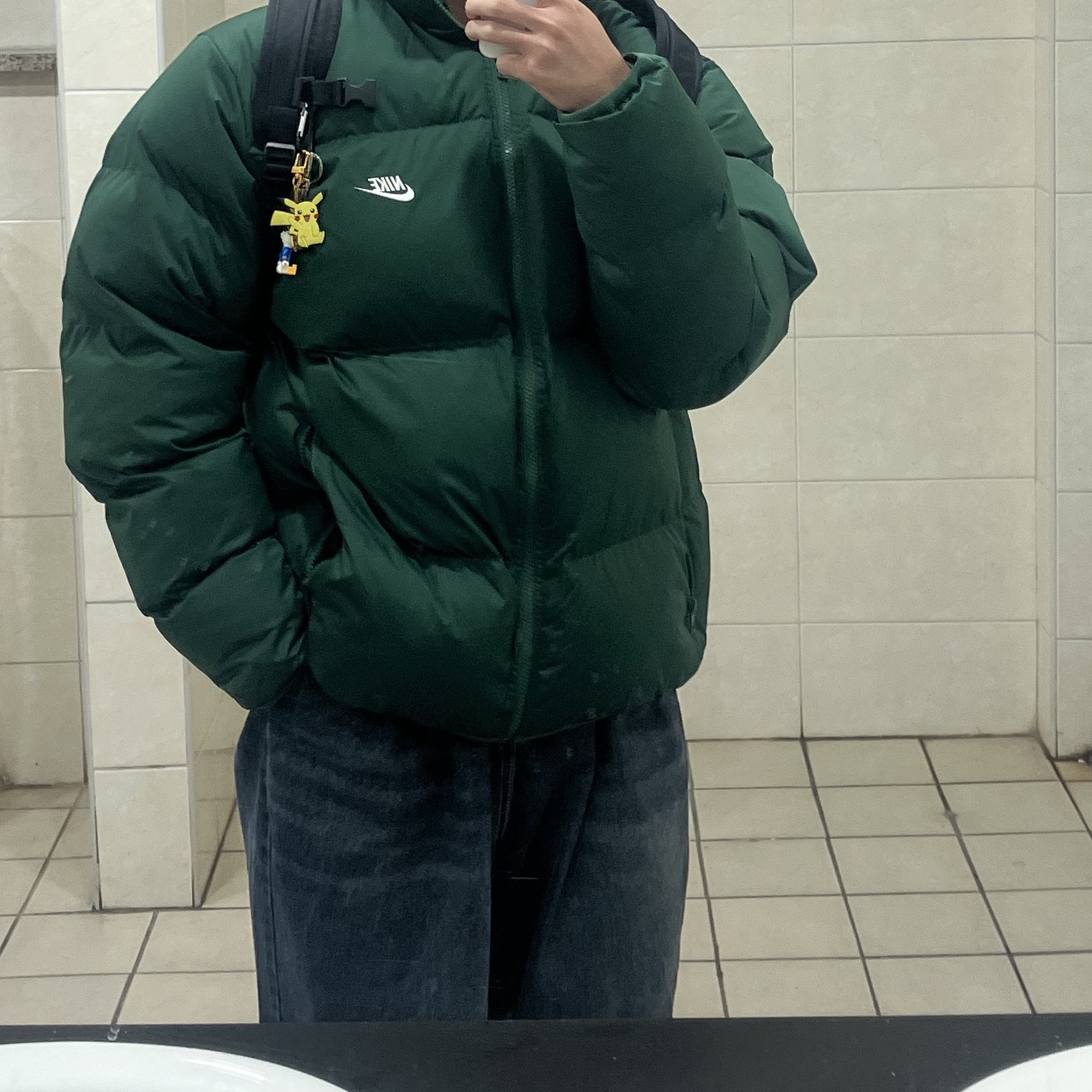 Nike NSW Puffer Jacket Fir - Asia 착용 스타일