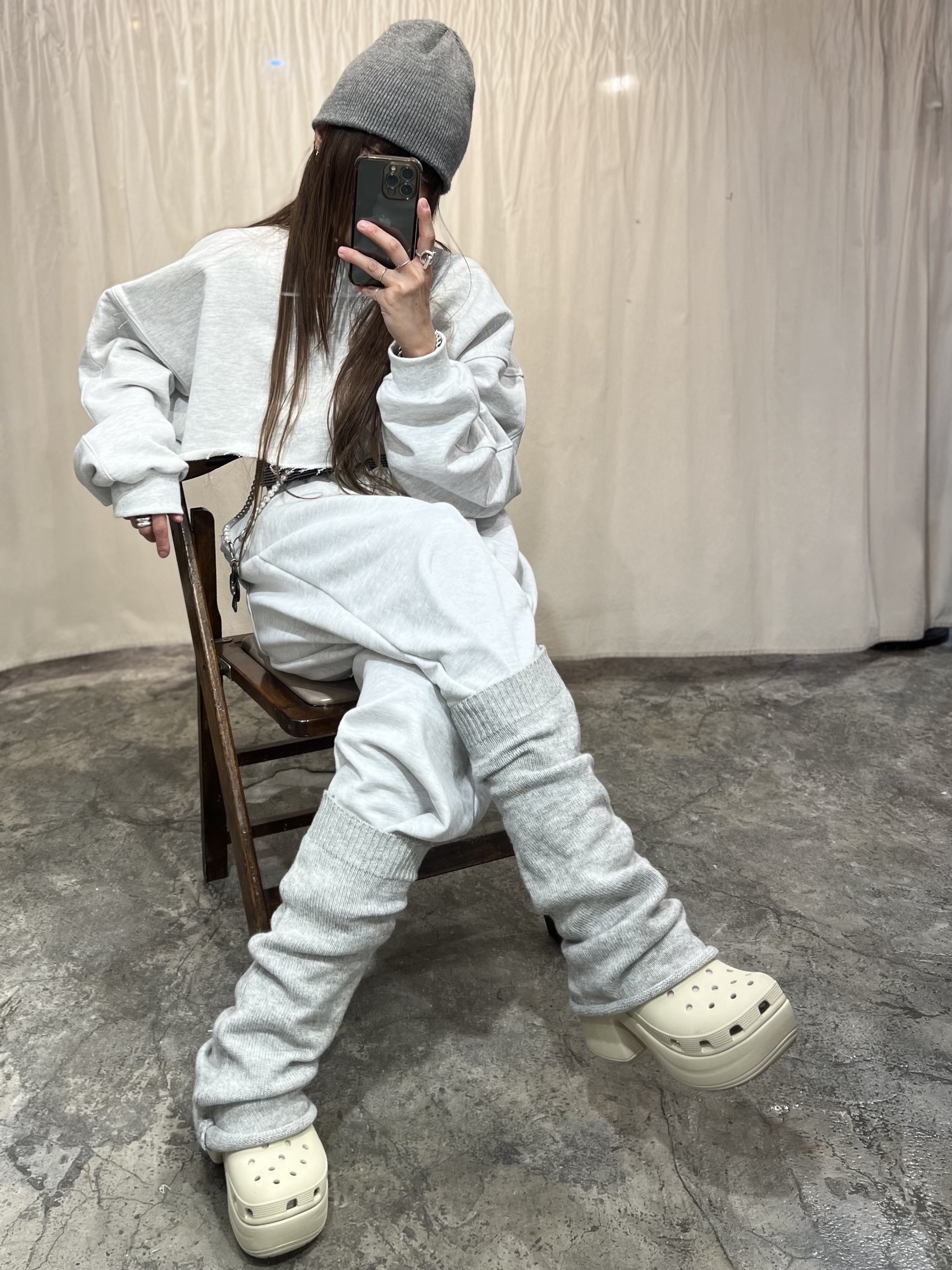 Crocs Siren Clog Bone 착용 스타일 - 3