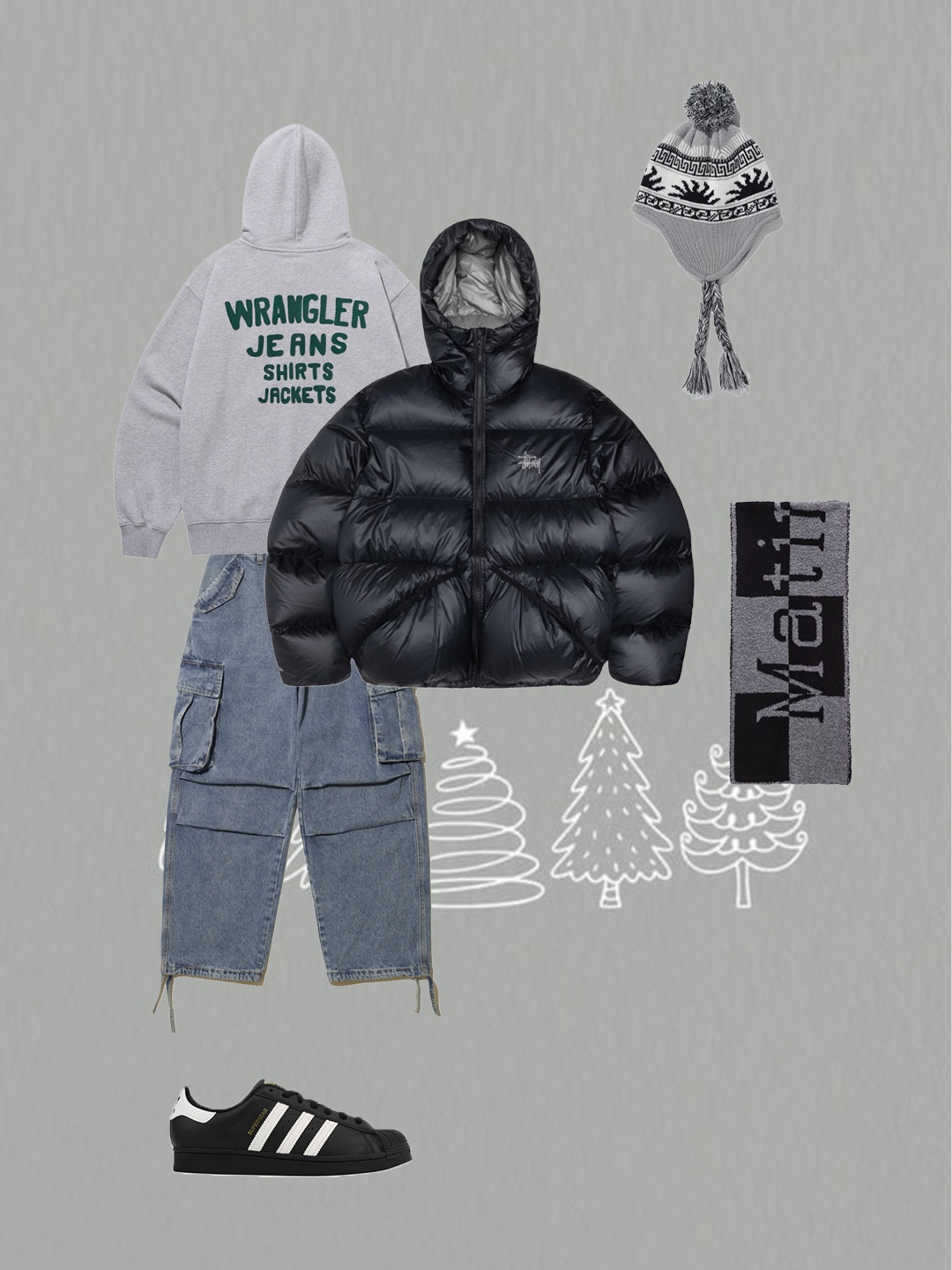 Supreme Featherweight Down Puffer Jacket Olive - 23FW, Supreme Boiled Wool S Logo 6-Panel Black - 22FW 착용 스타일 - 5