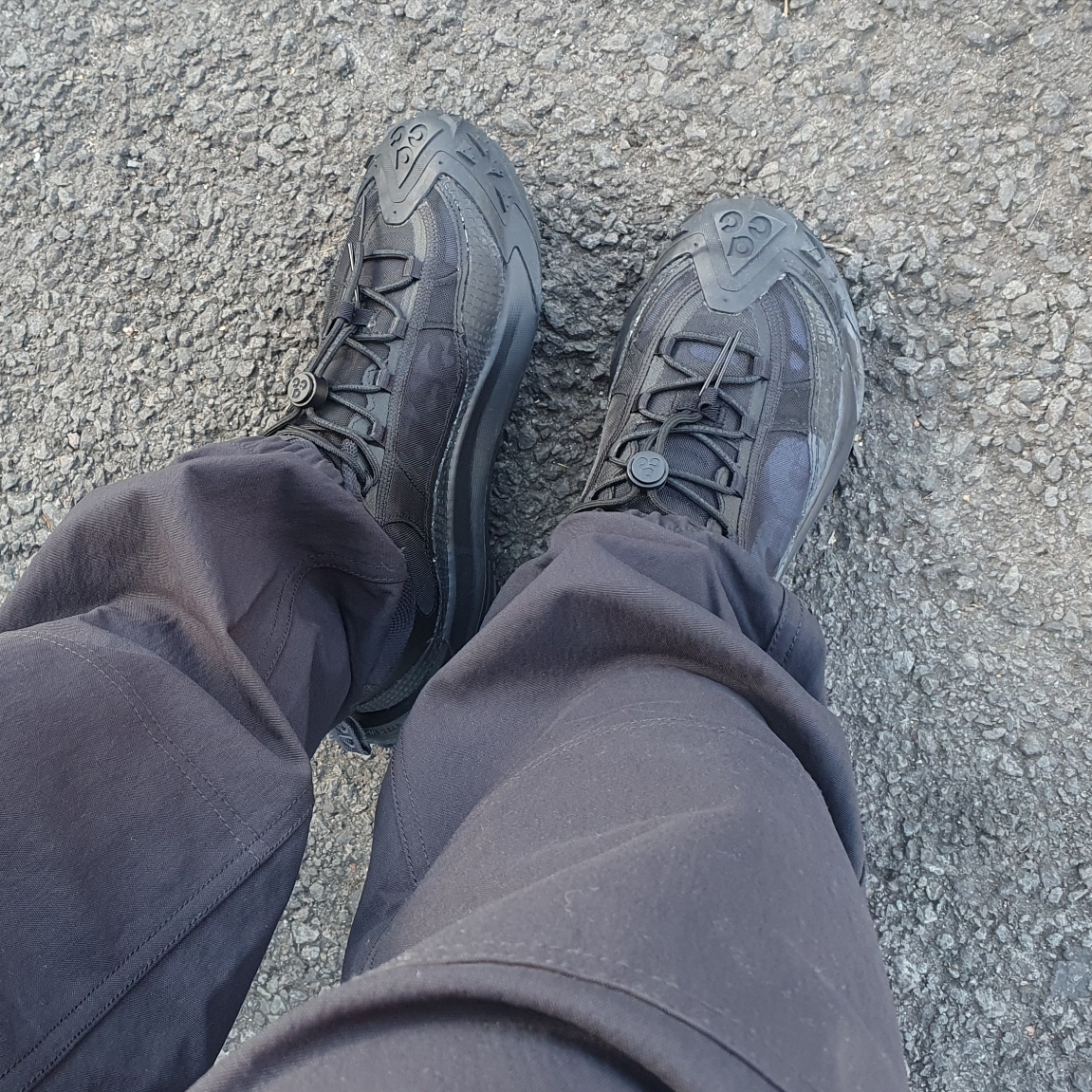Nike ACG Polartec Wolf Tree Pants Anthracite Black - Asia, Nike ACG Mountain Fly 2 Low Black 착용 스타일