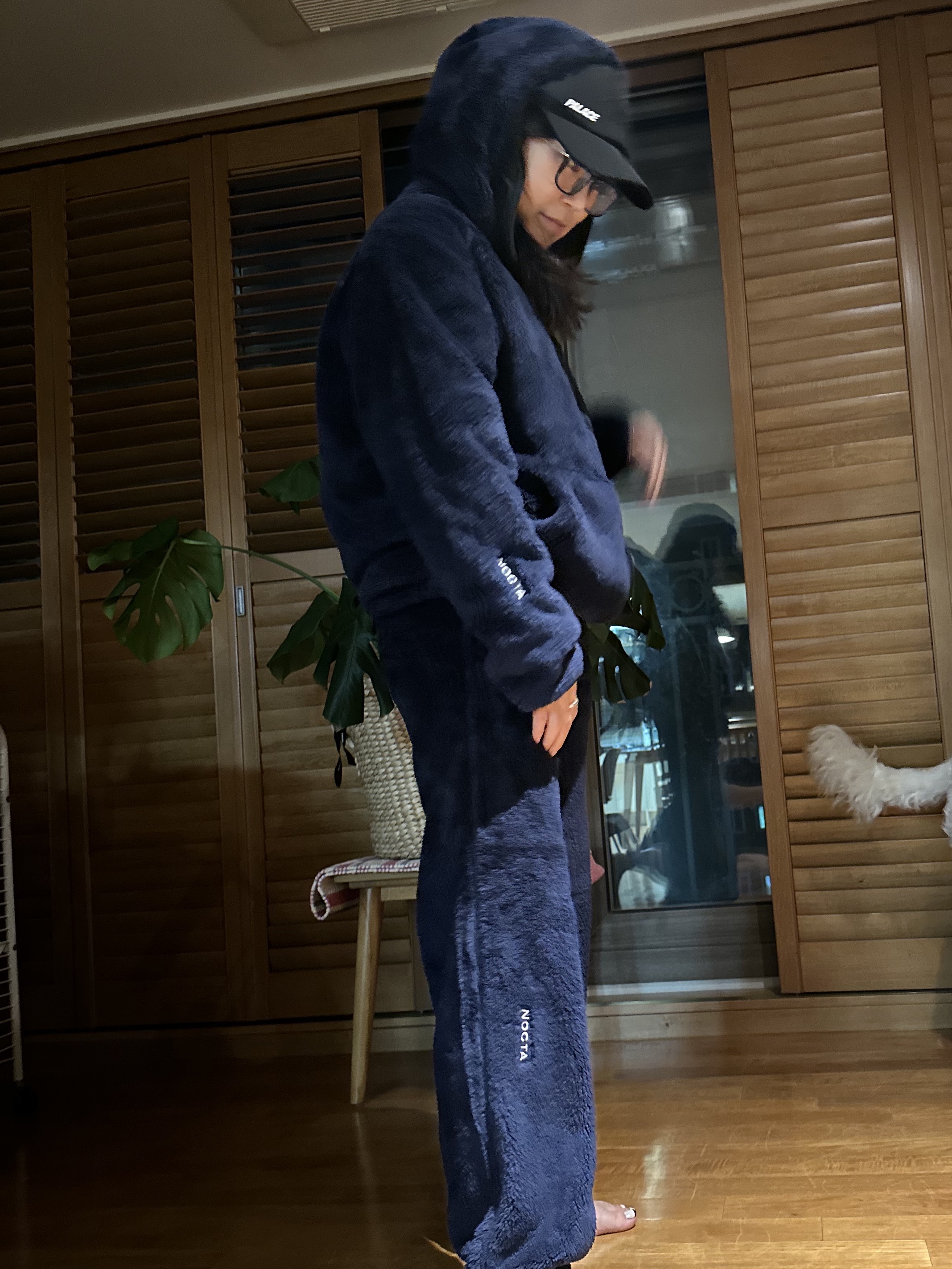 (W) Nike x Drake Nocta 8K Peaks Fleece Hoodie Midnight Navy (DV3645-410), Palace Polartec Warmdome Earflap 5-Panel Black - 23FW 착용 스타일 - 4