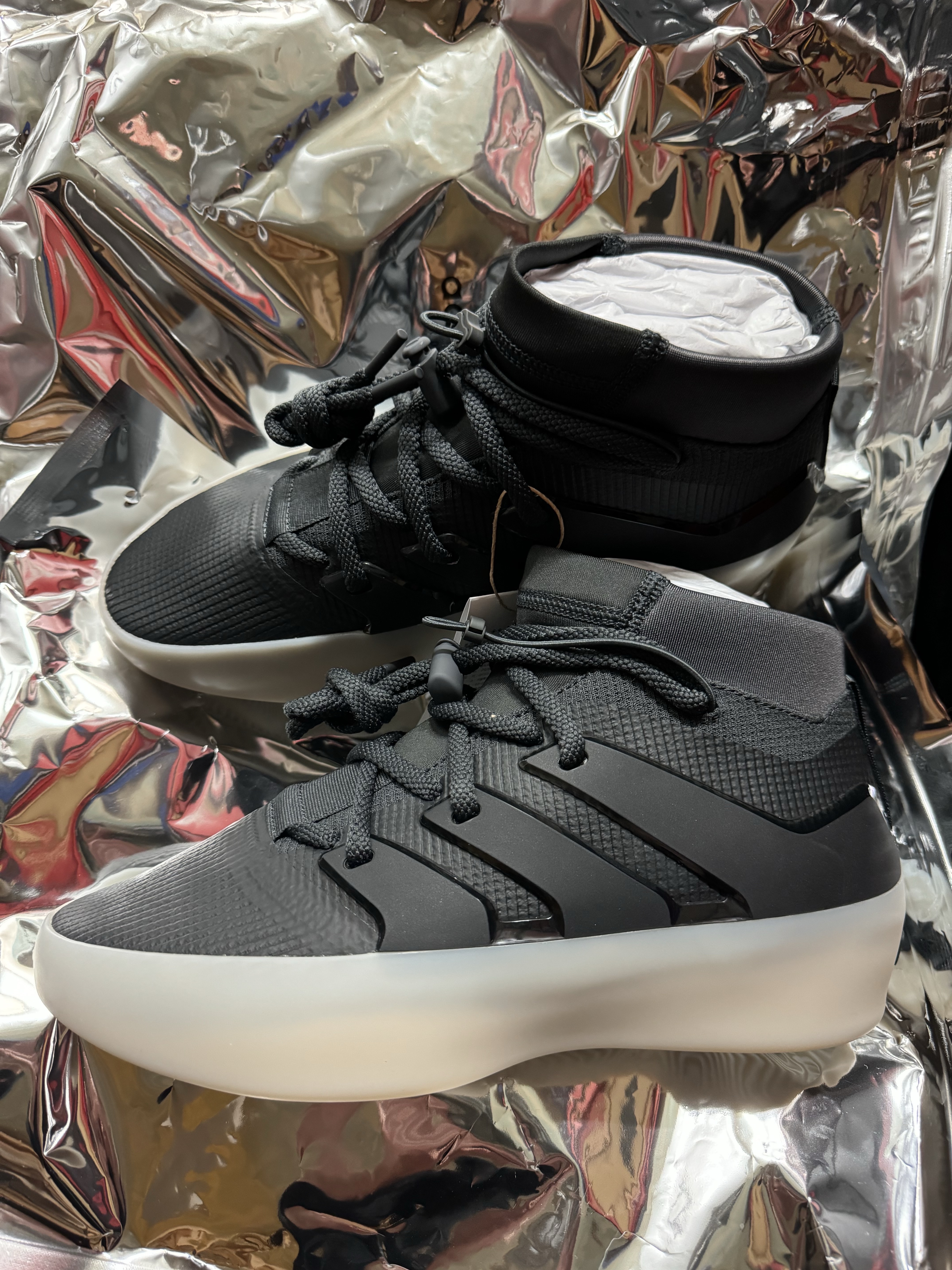 Adidas x Fear of God Athletics I Basketball Carbon, Adidas x Fear of God Athletics Heavy Fleece Sweatpants Black - KR Sizing 착용 스타일 - 3