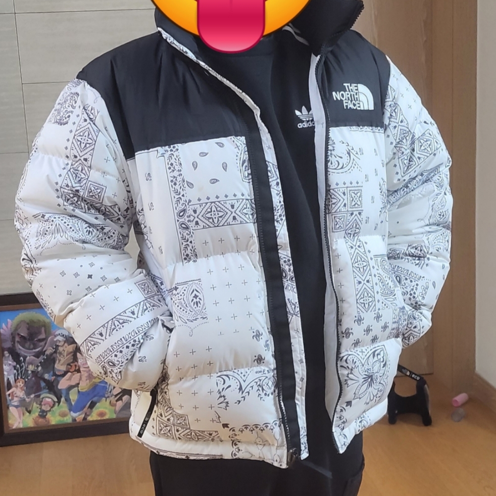 The North Face 1996 Novelty Nuptse Jacket Off White 착용 스타일