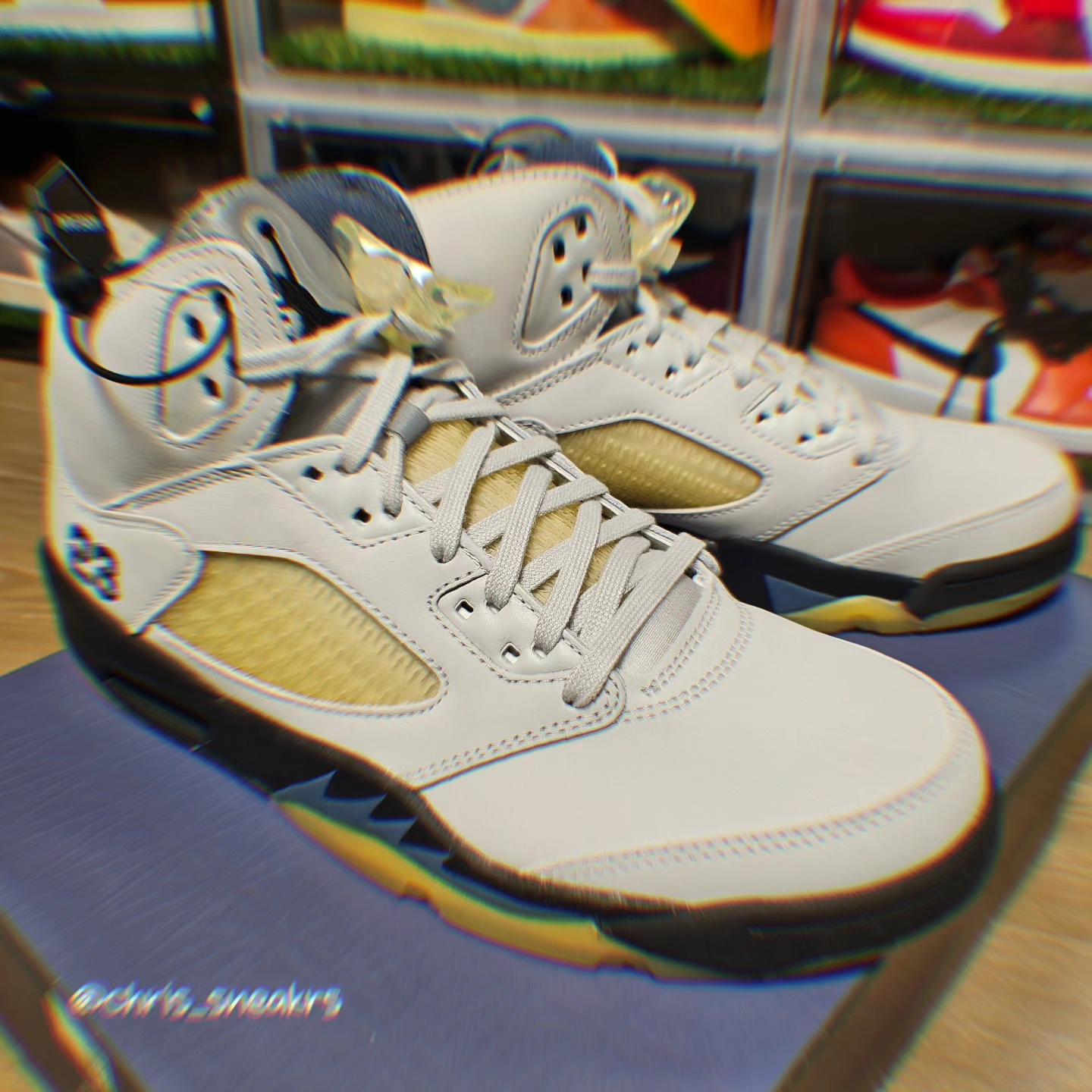 (W) Jordan 5 x A Ma Maniere Retro Dawn 착용 스타일 - 3