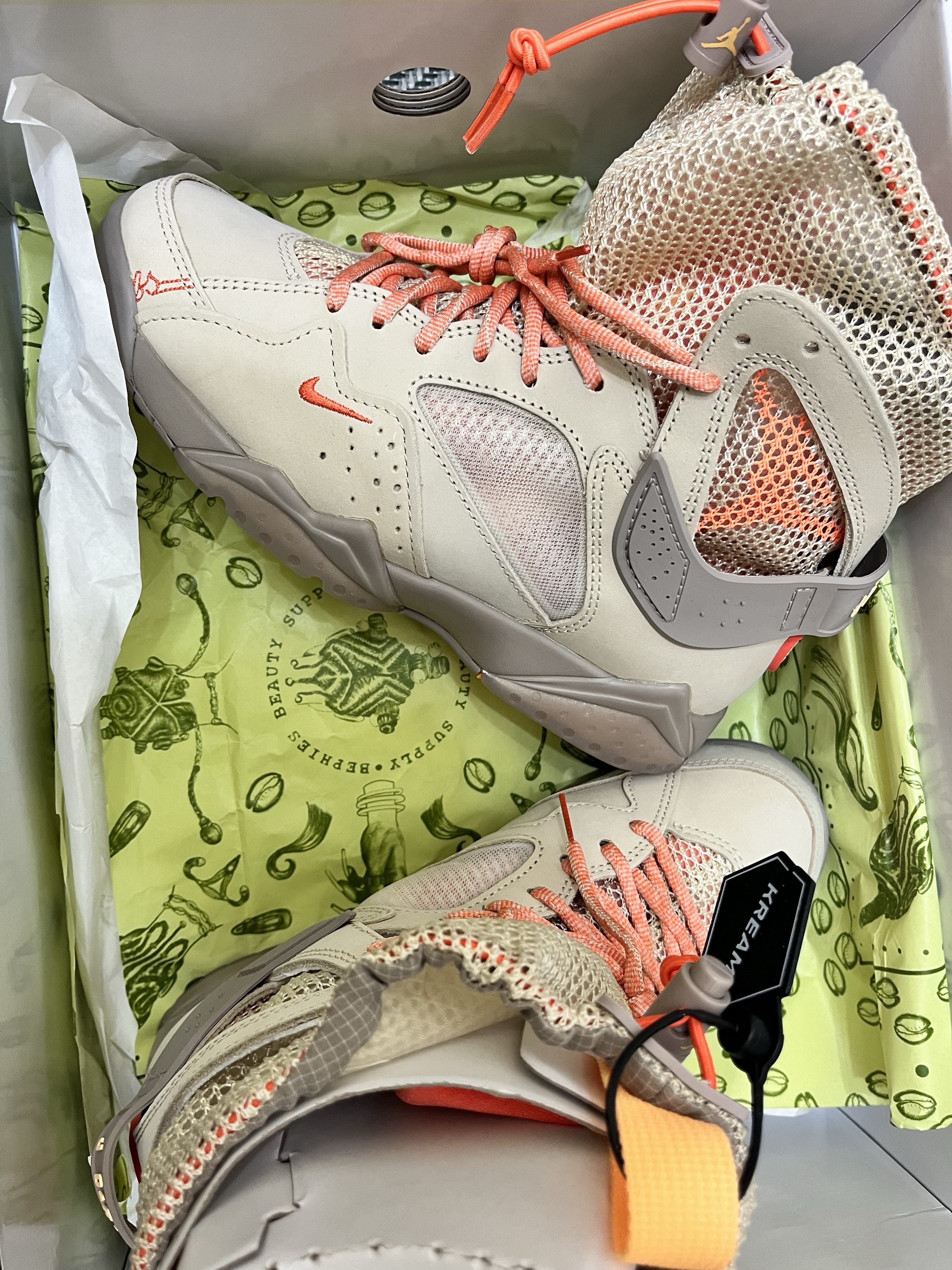 (W) Jordan 7 x Bephies Beauty Supply Retro SP Sanddrift 착용 스타일