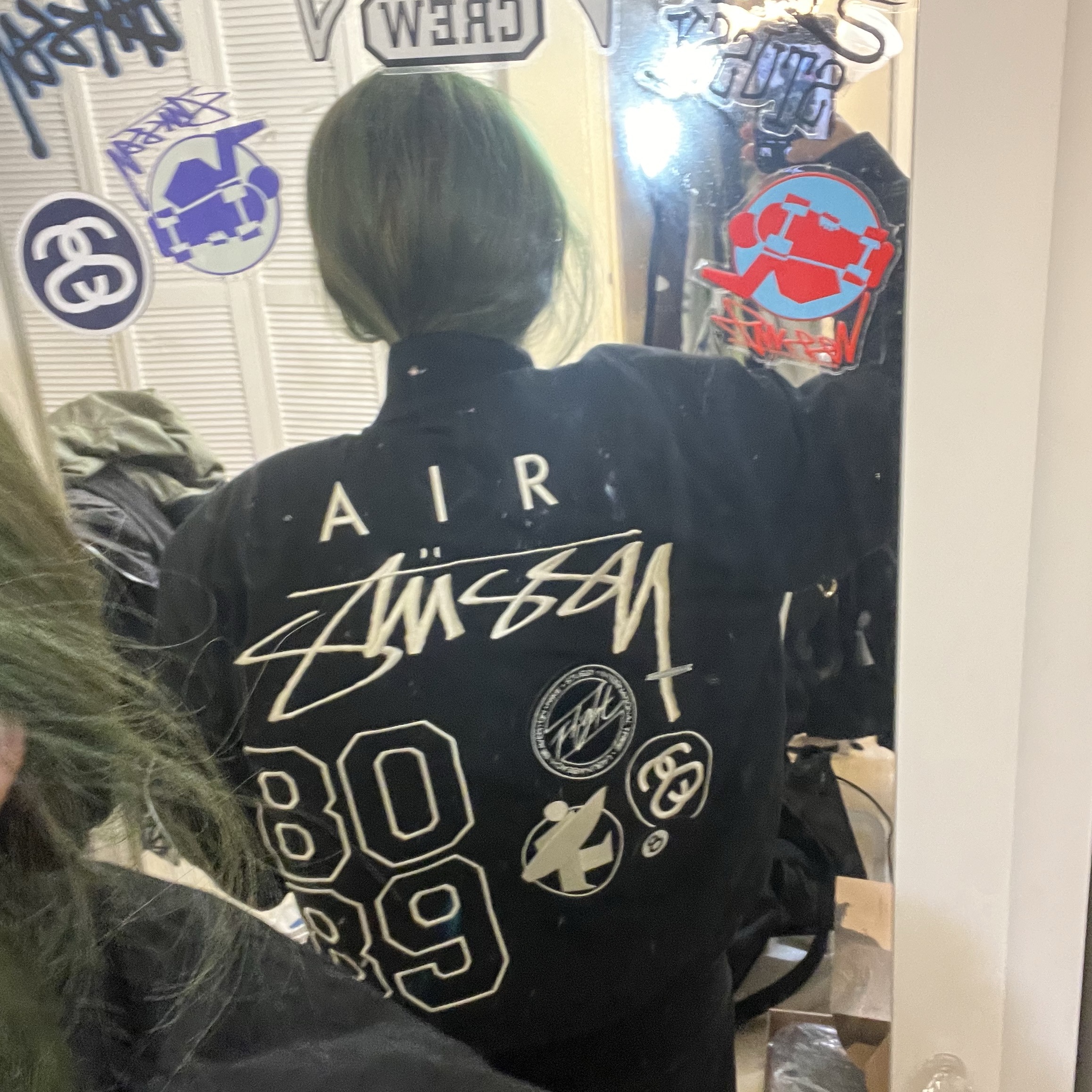 Nike x Stussy Full Zip Pigment Dyed Fleece Hoodie Habanero Red (FJ9161-642), Nike x Stussy Pigment Dyed Fleece Pants Habanero Red (FJ9157-642) 착용 스타일 - 7