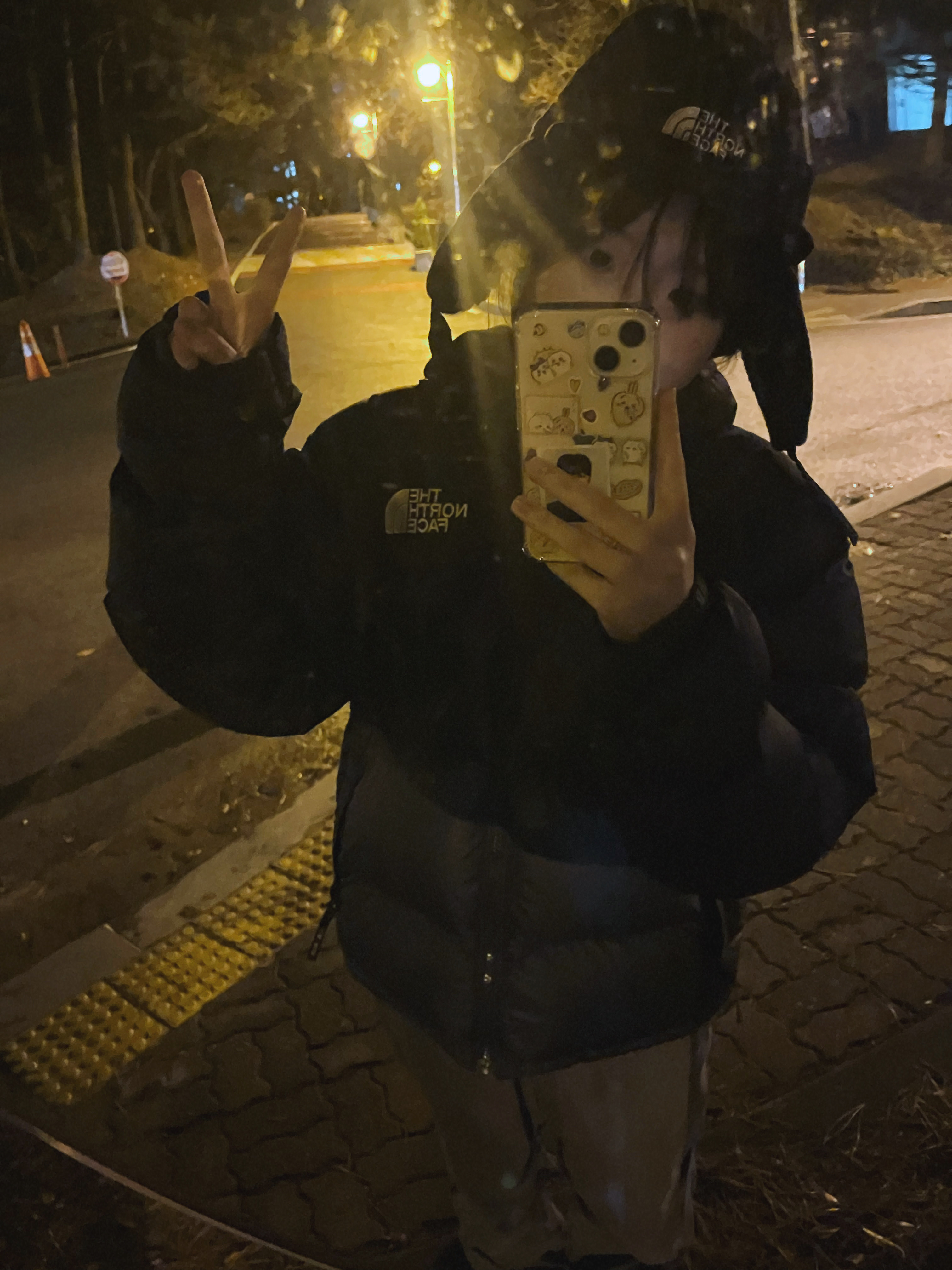 The North Face Fleece Earmuff Cap EX Black, The North Face 1996 Eco Nuptse Jacket Black 착용 스타일
