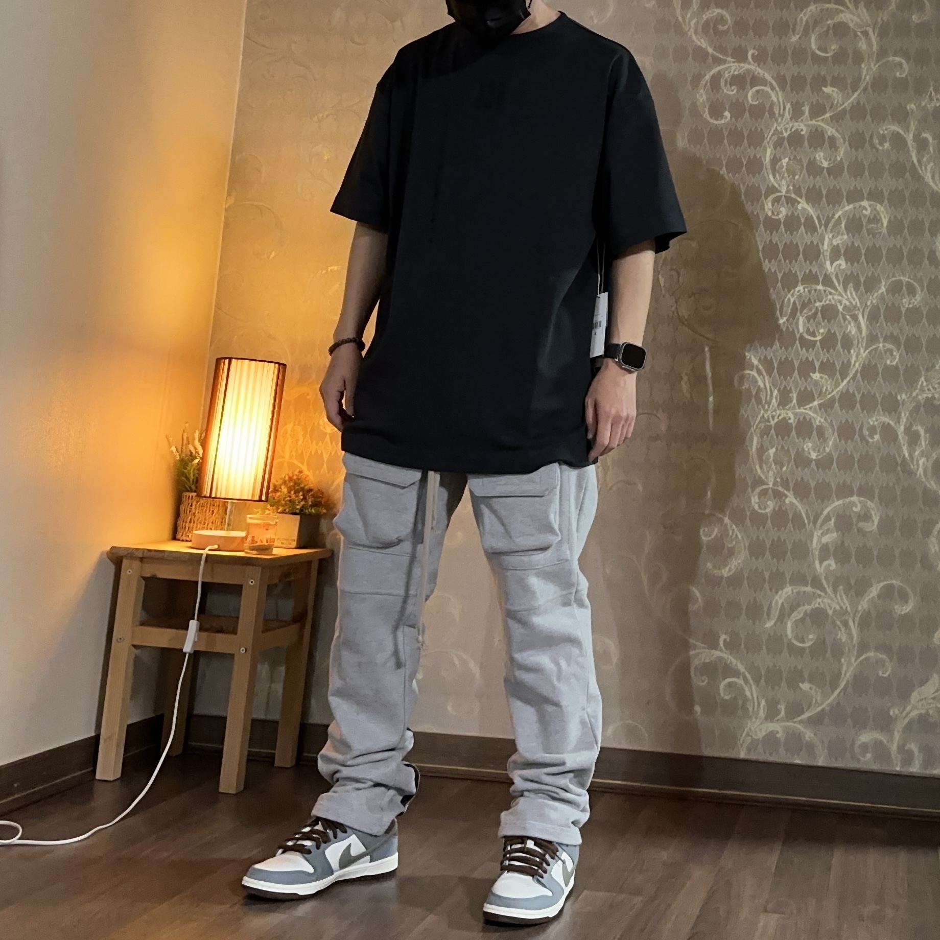Adidas x Fear of God Athletics Performance Jersey T-Shirt Black - KR Sizing, Nike x Yuto Horigome SB Dunk Low Wolf Grey 착용 스타일 - 5