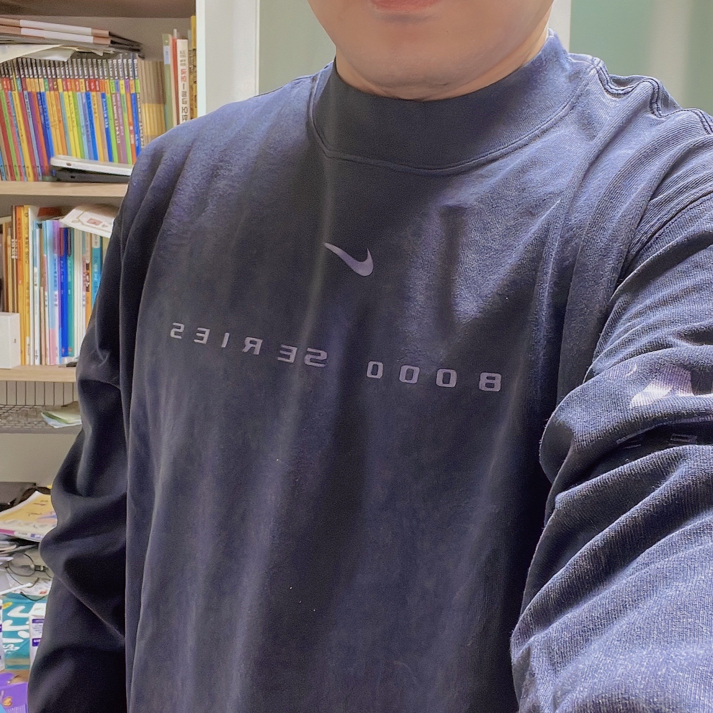 Nike x Drake Nocta 8K Peaks Long Sleeve Mock Dark Obsidian (FQ6556-451) 착용 스타일 - 1
