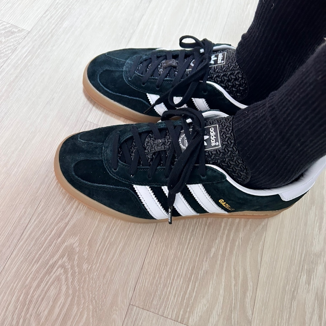 Adidas Gazelle Indoor Core Black 착용 스타일 - 3