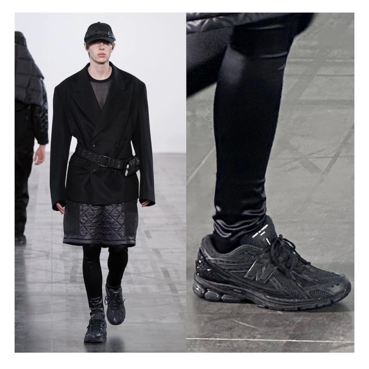 New Balance x Comme des Garcons Homme 1906R Black 착용 스타일 - 1