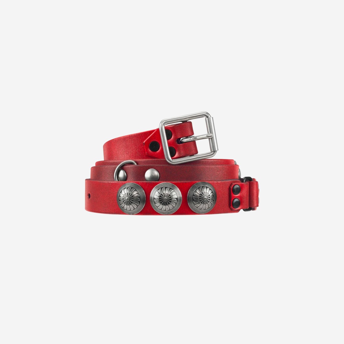 Supreme x Blackmeans Concho Leather Belt Red - 23FW 상세 이미지 1