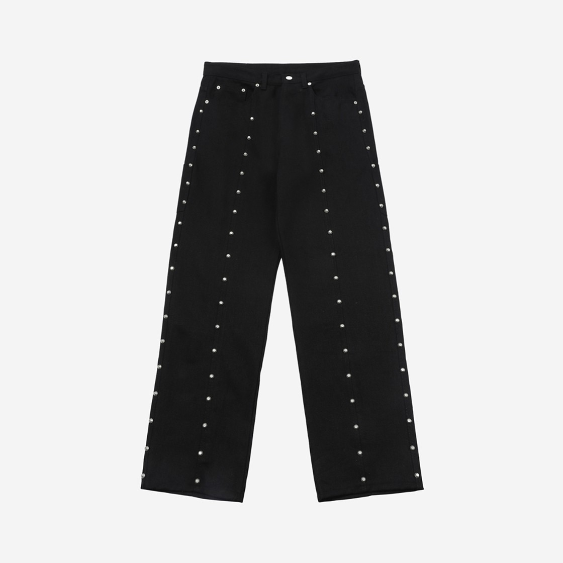 Wesken Stud Detailed Denim Pants Black 상세 이미지 1