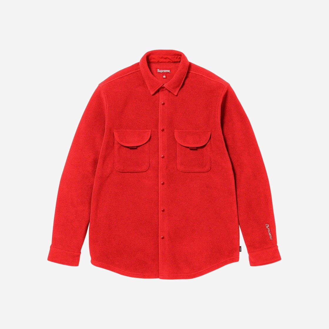 Supreme Polartec Shirt Red - 23FW 상세 이미지 1