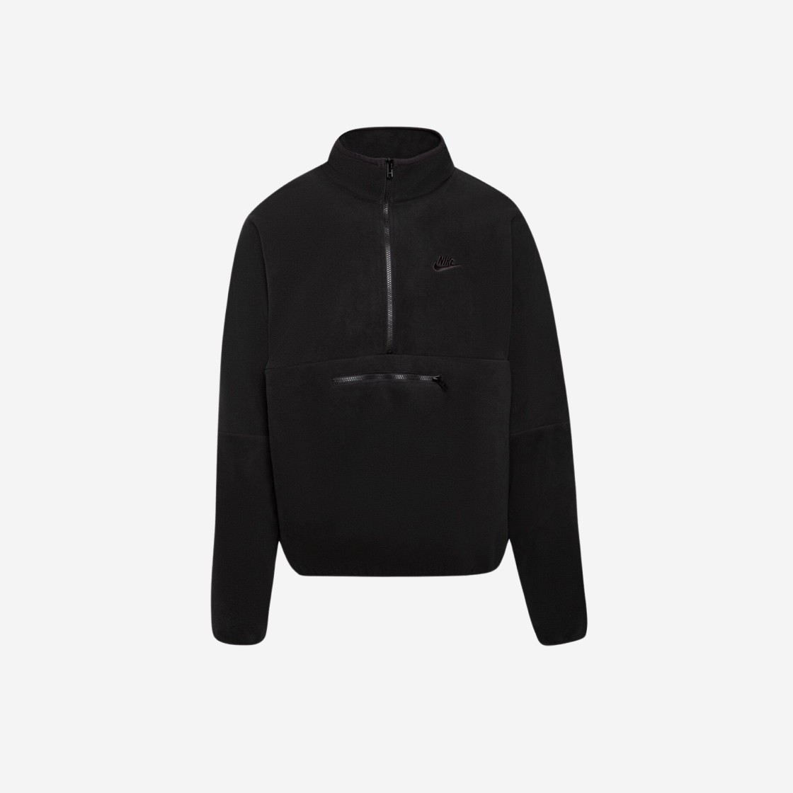 Nike Club Fleece Polar Fleece Half Zip Top Black - US/EU 상세 이미지 1