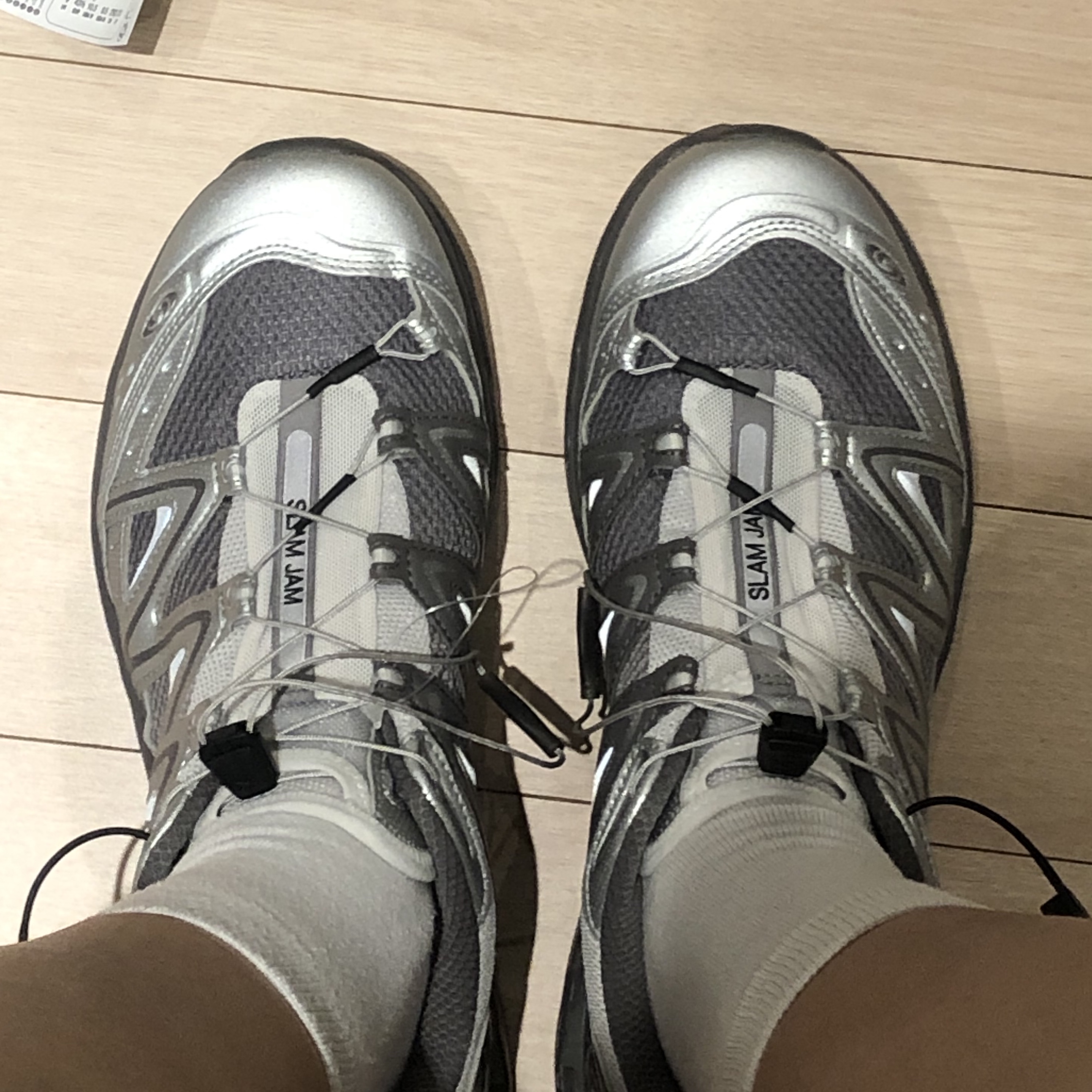 Salomon x Slam Jam XT-Quest Plum Kitten Lunar Rock 착용 스타일 - 2
