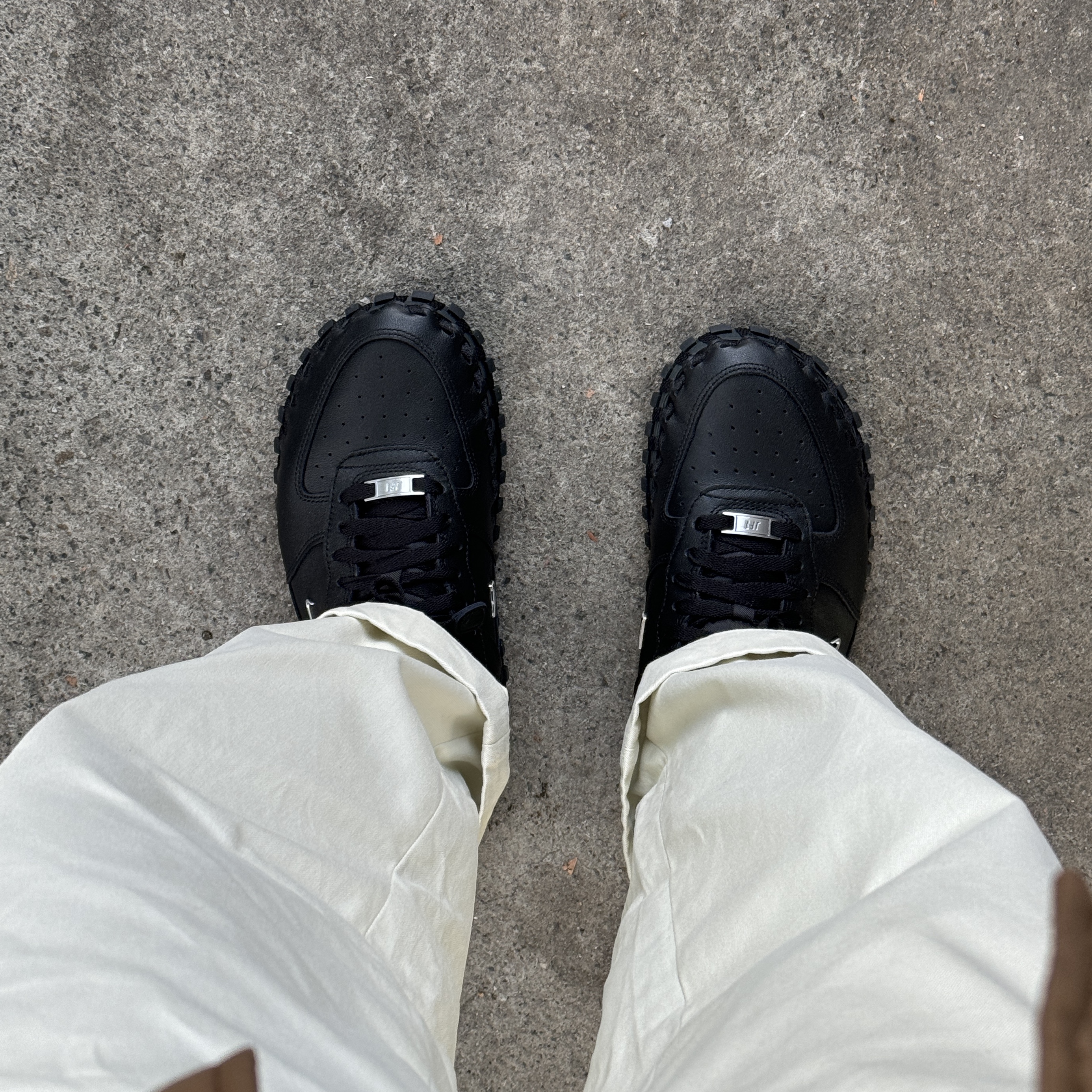 Nike x Jacquemus J Force 1 Low LX SP Black 착용 스타일