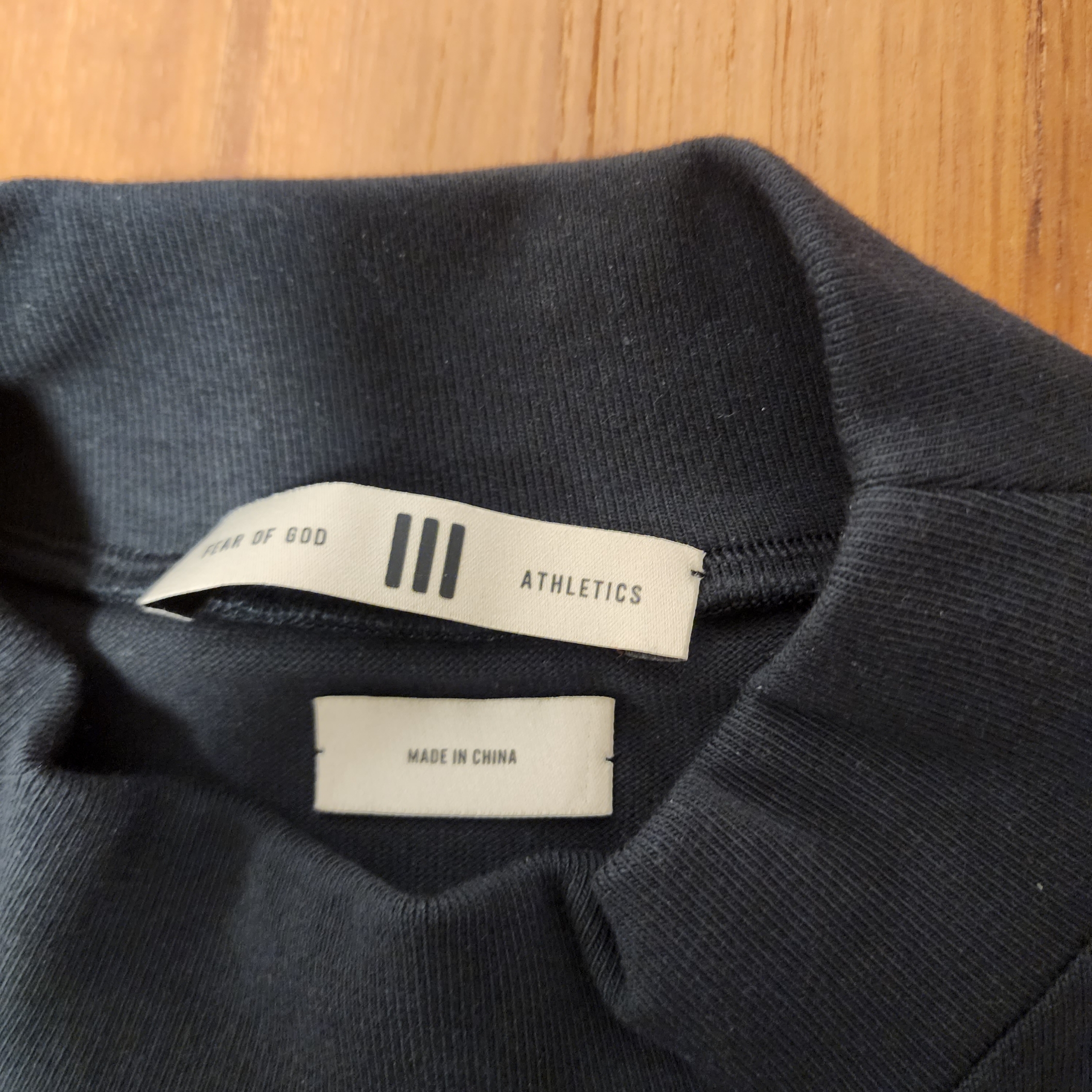 Adidas x Fear of God Athletics Heavy Jersey 3/4 Mock T-Shirt Black - KR Sizing 착용 스타일 - 4