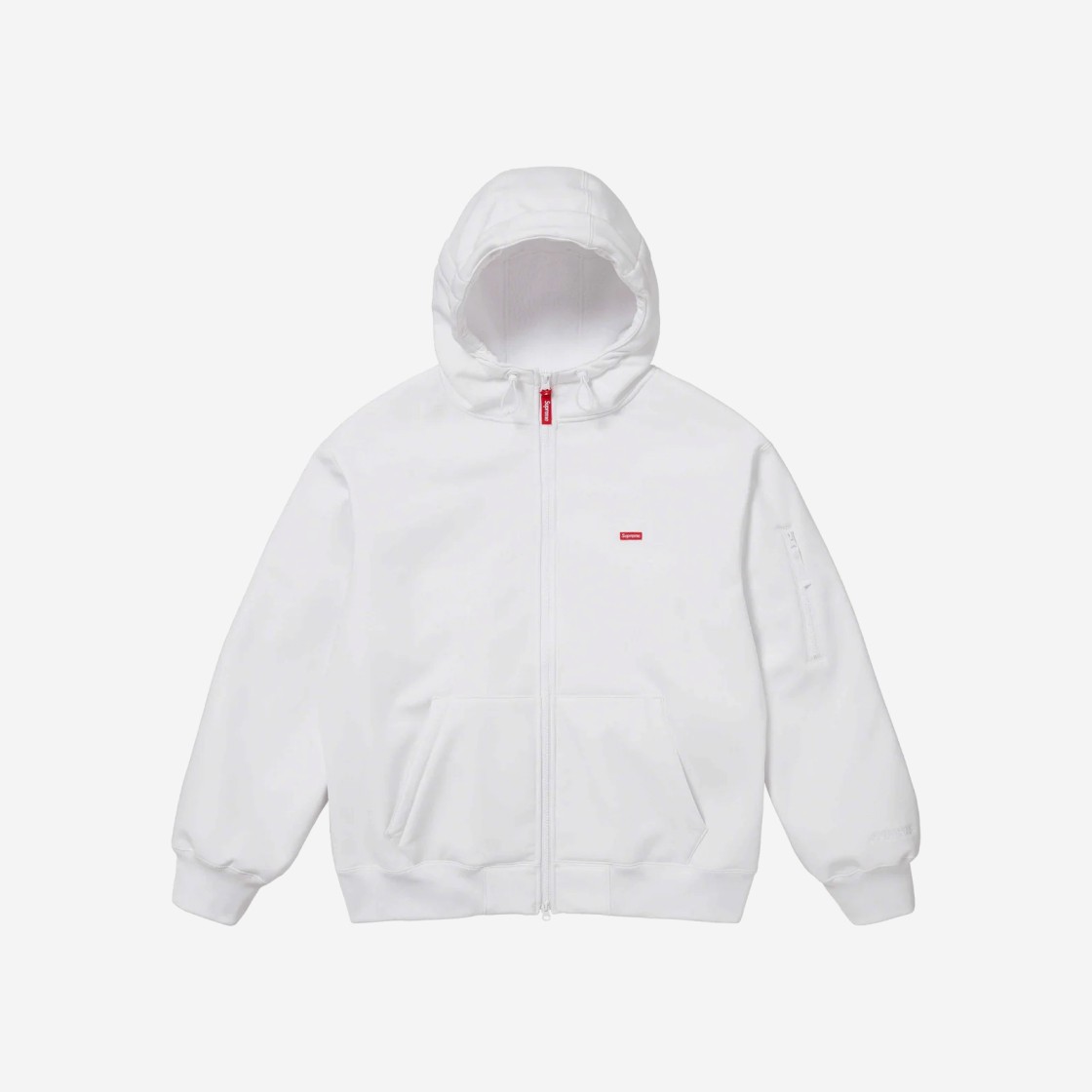 Supreme Windstopper Zip Up Hooded Sweatshirt White - 23FW 상세 이미지 1