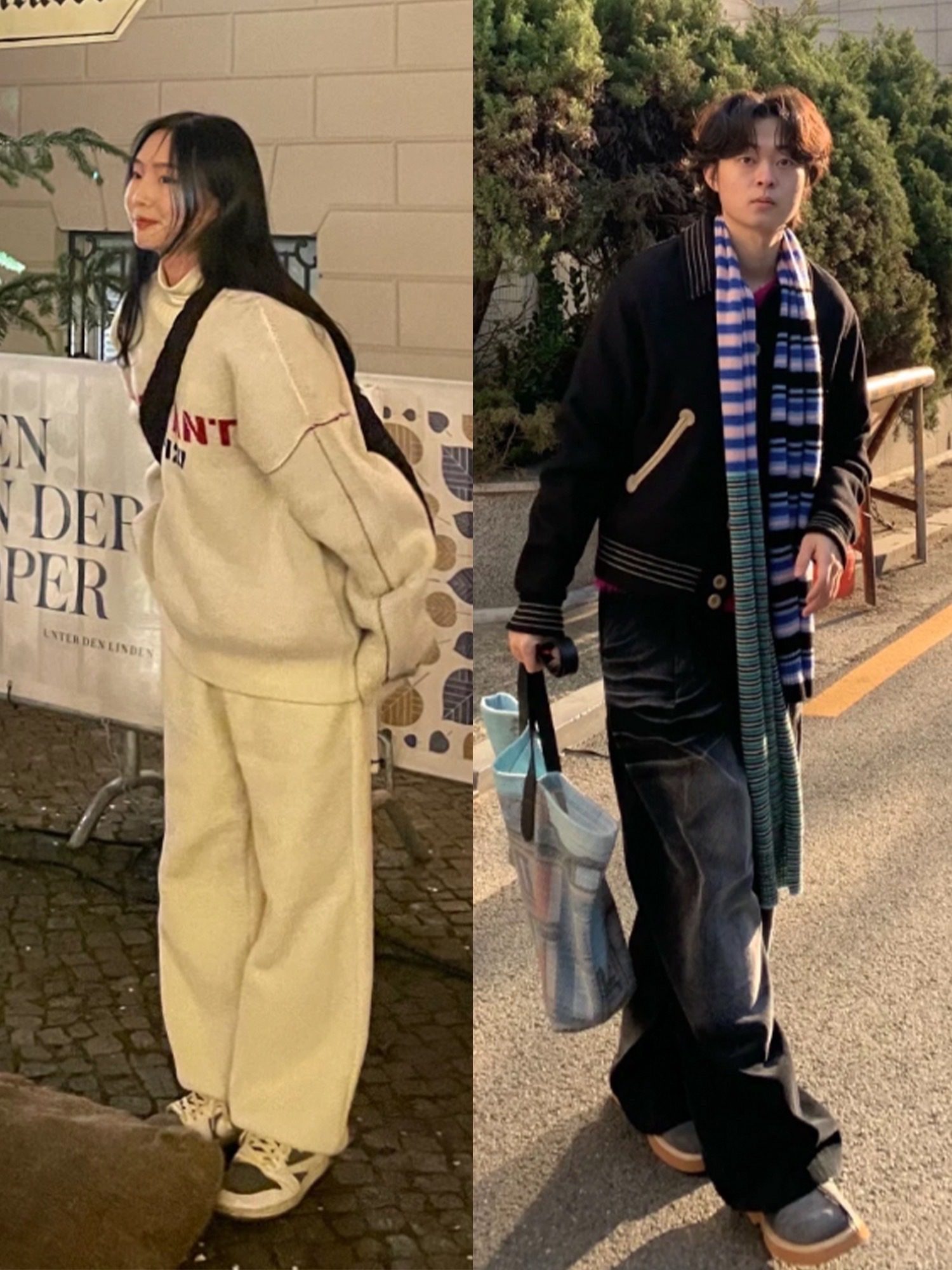 COS Quilted Oversized Shoulder Bag Off White Light Beige, Asics Jog 100 S SMU Sheet Rock Pure Silver - 2E Wide 착용 스타일 - 3