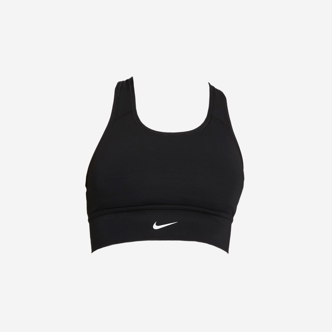 (W) Nike Swoosh Medium Support 1 Piece Pad Longline Sports Bra Black - Asia 상세 이미지 1