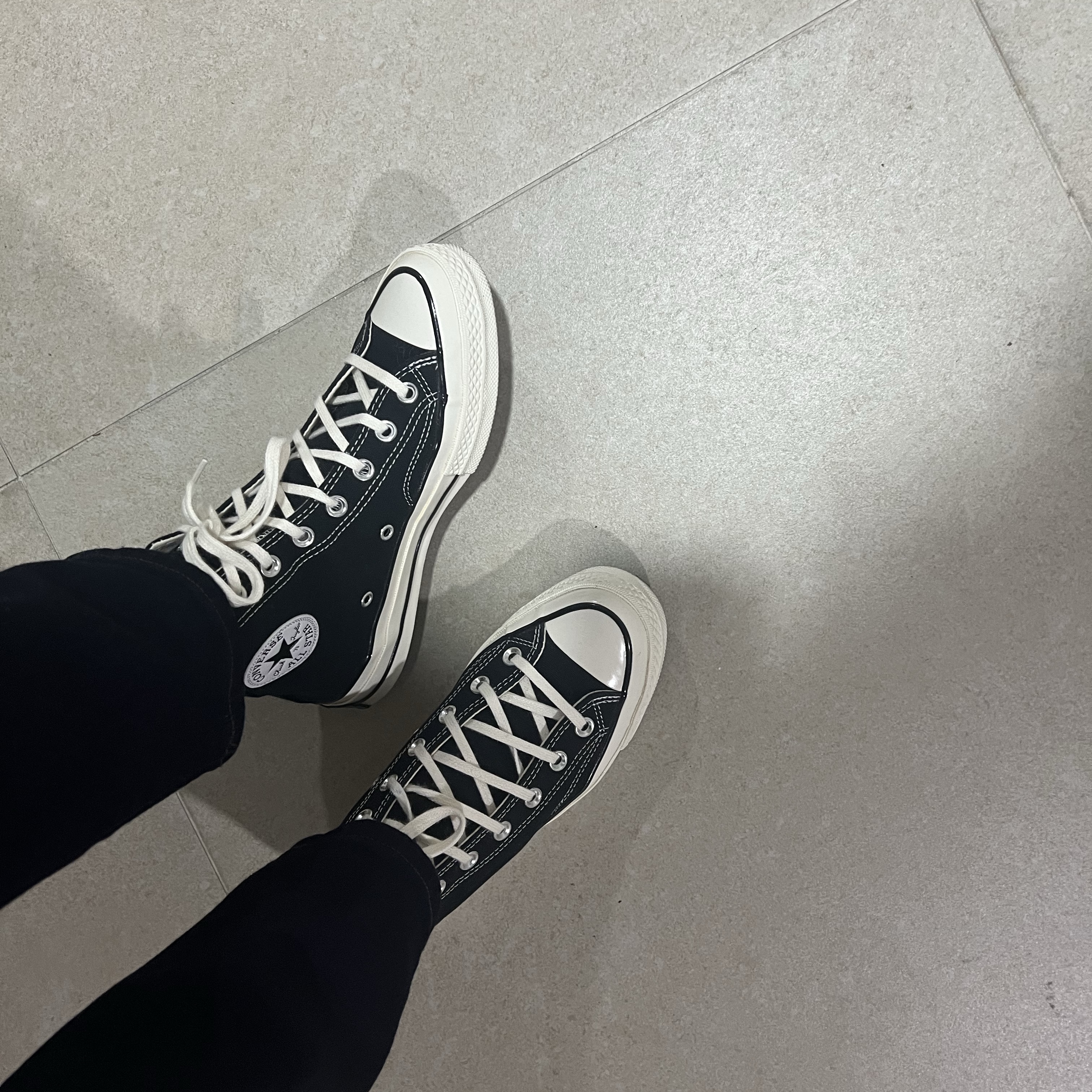 Converse Chuck 70 Hi Black 착용 스타일