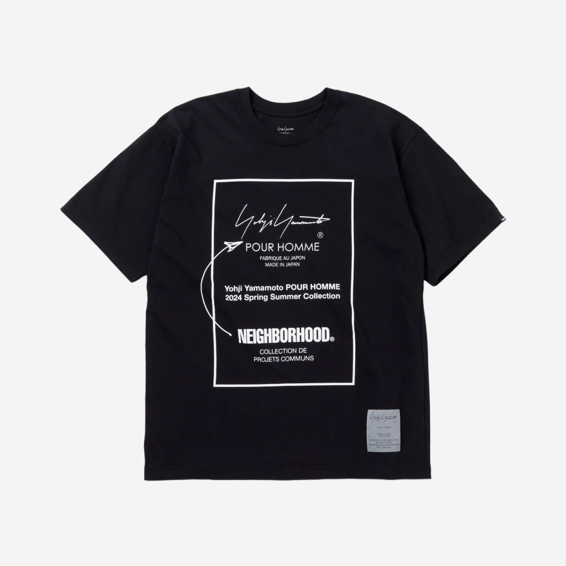 Neighborhood x Yohji Yamamoto SS T-Shirt-1 Black 상세 이미지 1