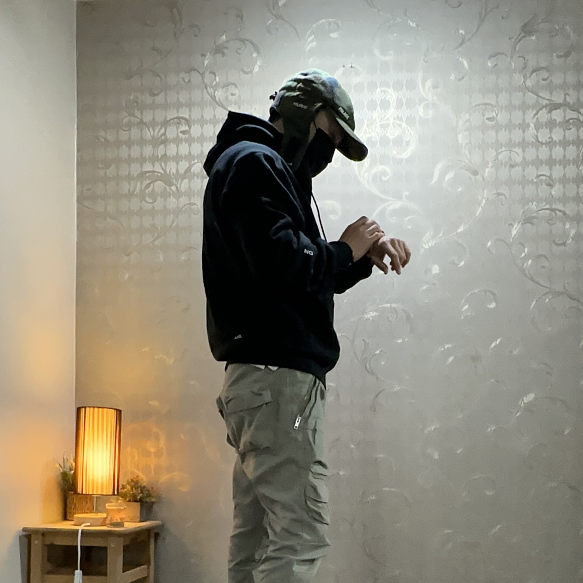 Palace Polartec Warmdome Earflap 5-Panel Woodland Camo - 23FW, Palace Ripstop Puffa Olive - 23FW 착용 스타일 - 3