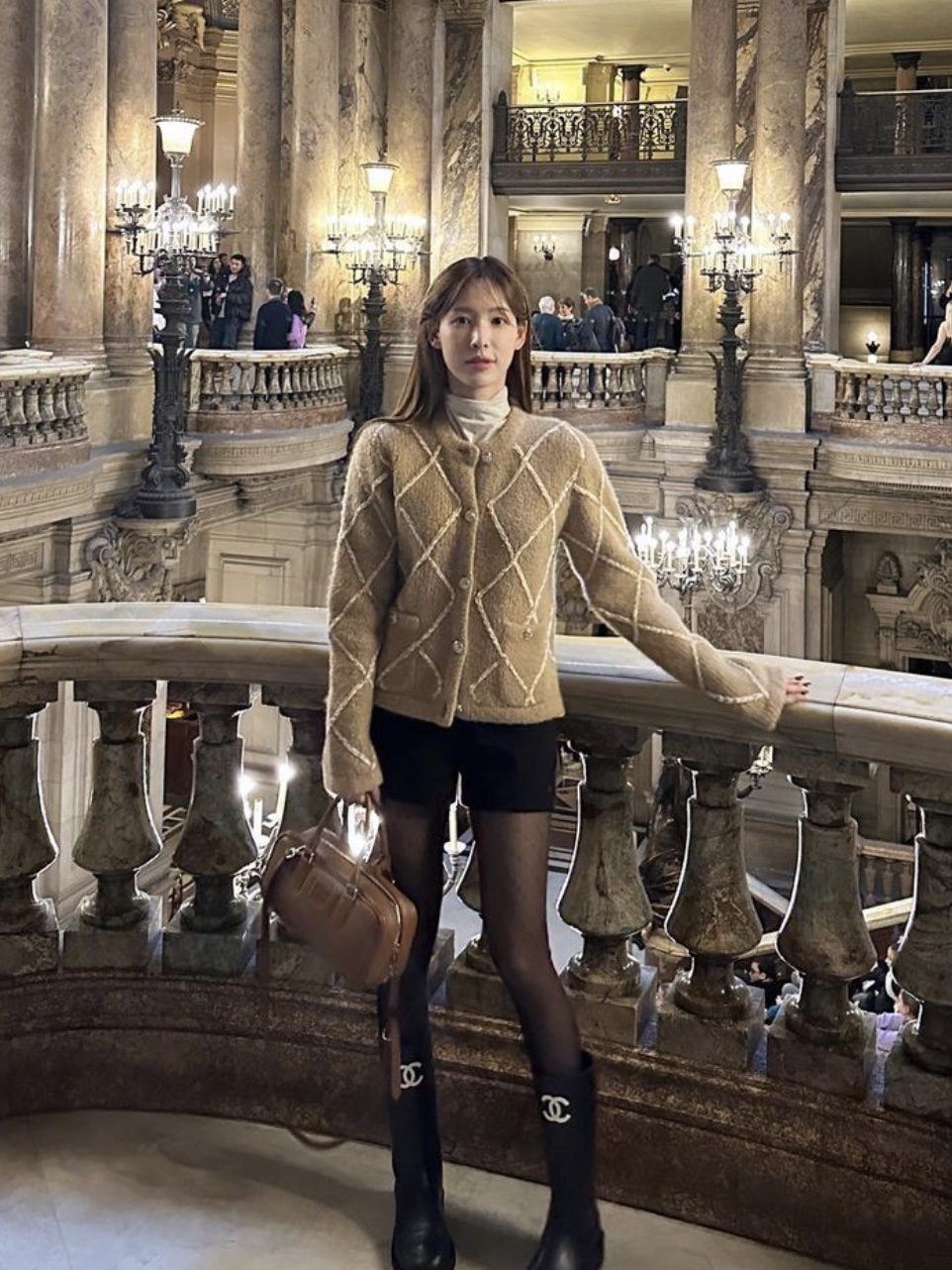 (W) Chanel Boots Caoutchouc & Black 착용 스타일