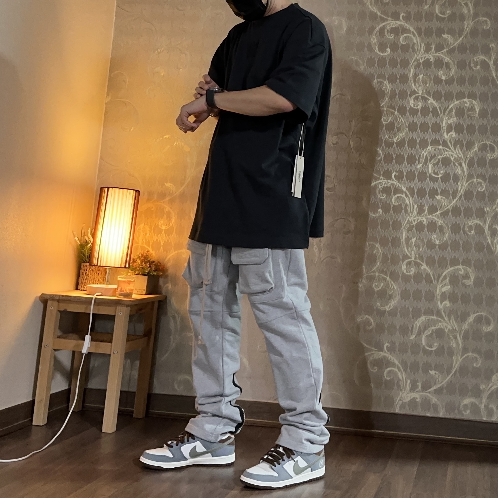 Adidas x Fear of God Athletics Performance Jersey T-Shirt Black - KR Sizing, Nike x Yuto Horigome SB Dunk Low Wolf Grey 착용 스타일 - 4