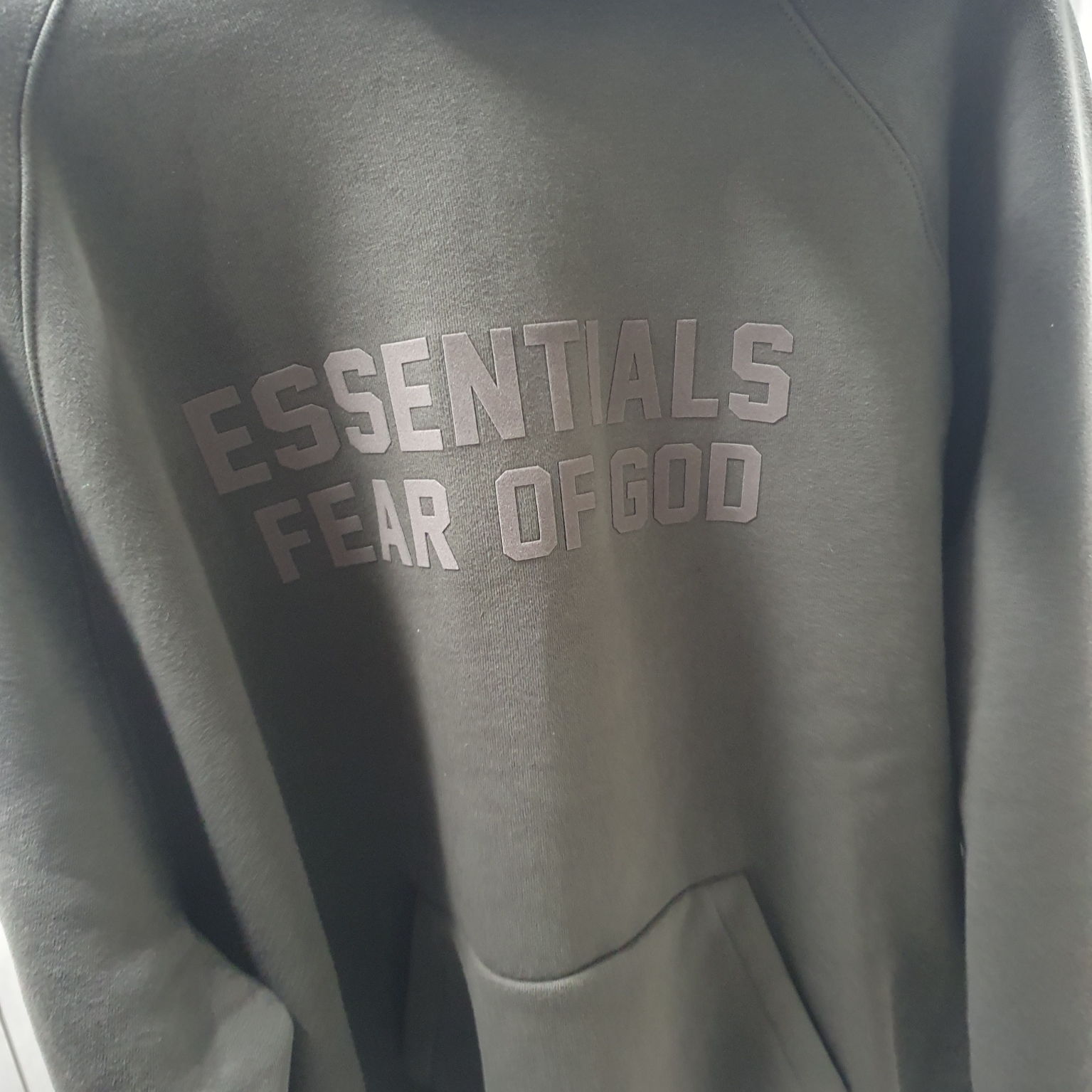 Essentials Hoodie Off Black - 22FW 착용 스타일