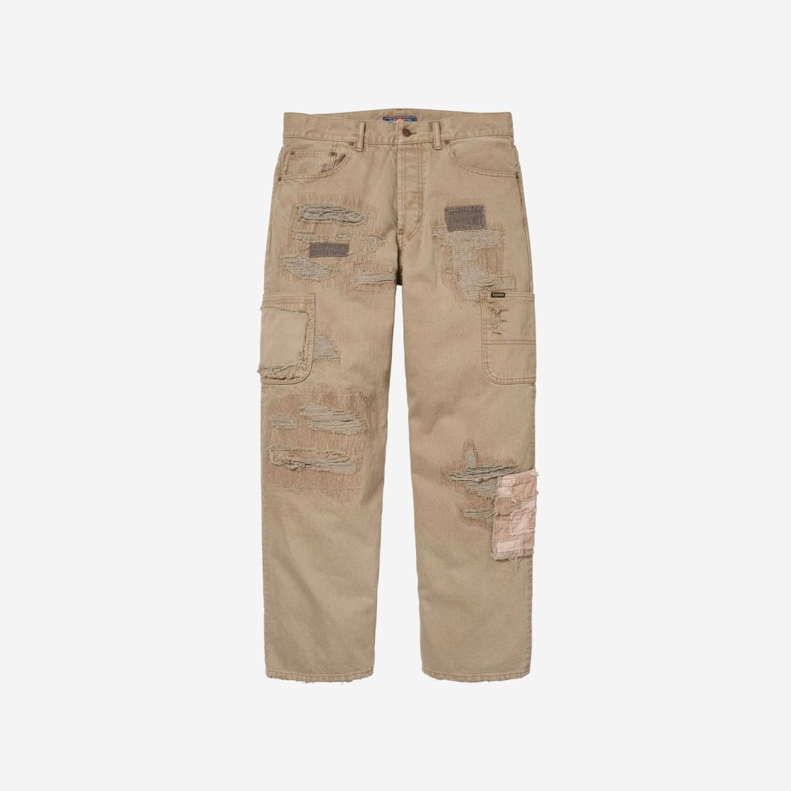 Supreme x Blackmeans Mended Loose Fit Jean Dirty Tan - 23FW 상세 이미지 1